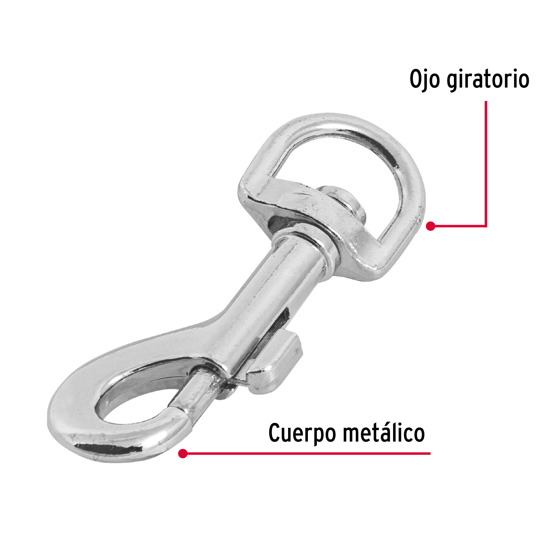 Bandola destorcedora, de zinc, 2"