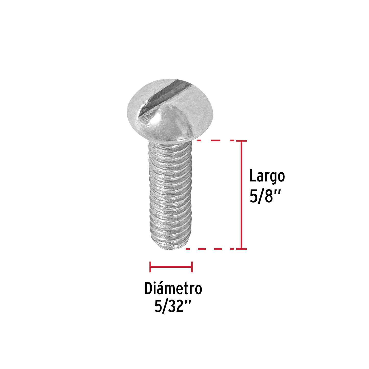 Tornillo acero galvanizado tipo estufa 5/32x5/8", 400 pzas