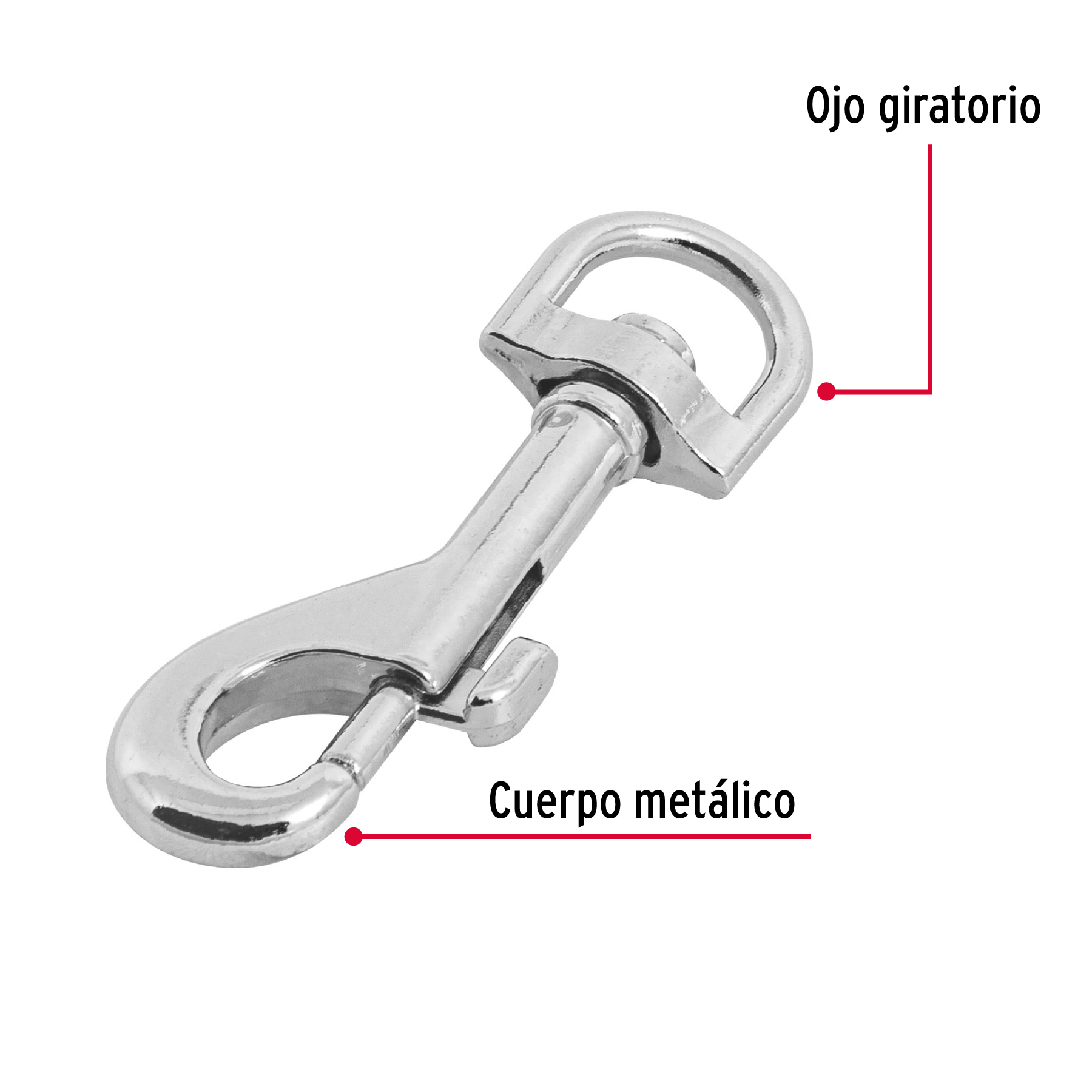 Bandola destorcedora, de zinc, 3"