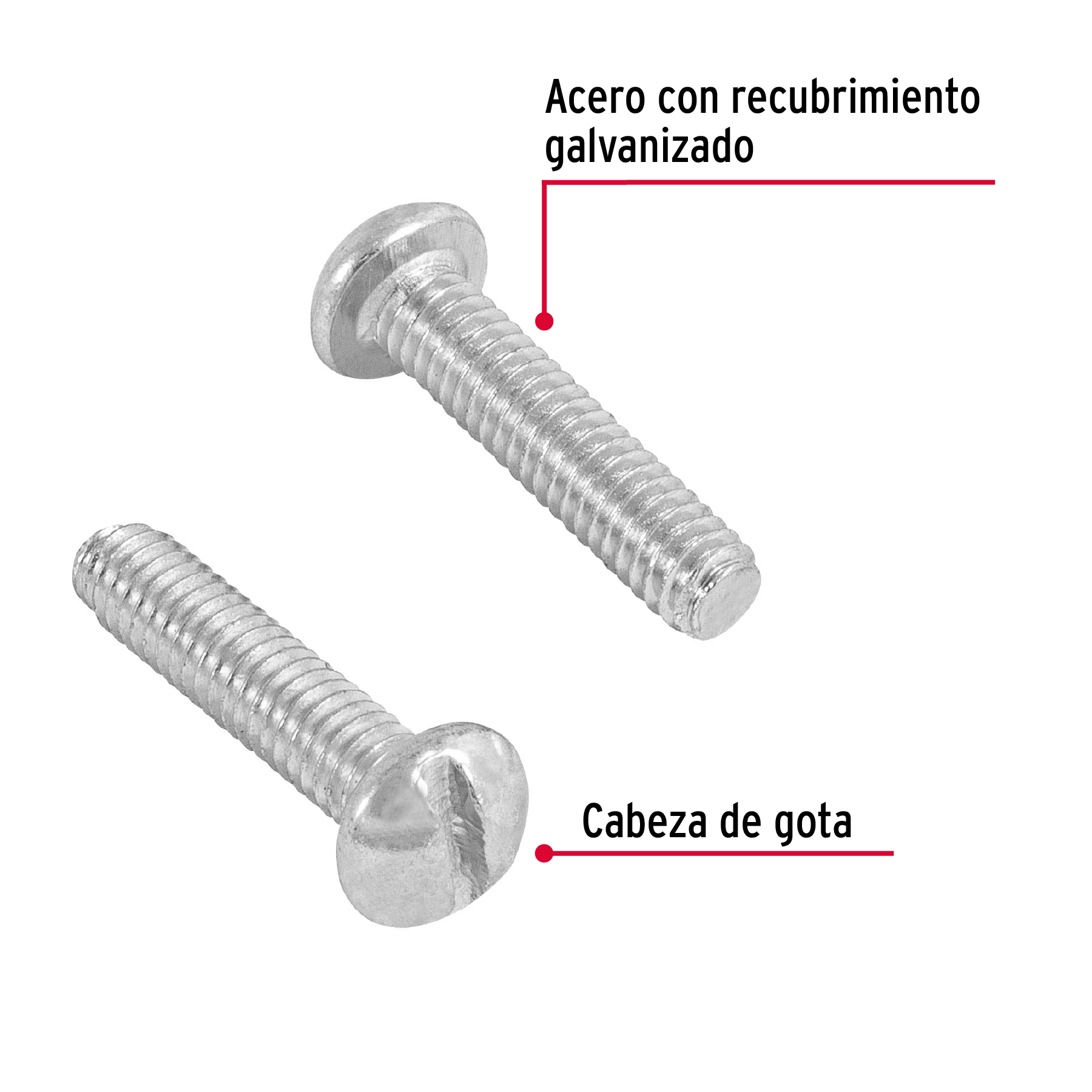 Tornillo acero galvanizado tipo estufa 5/32x3/4", 350 pzas