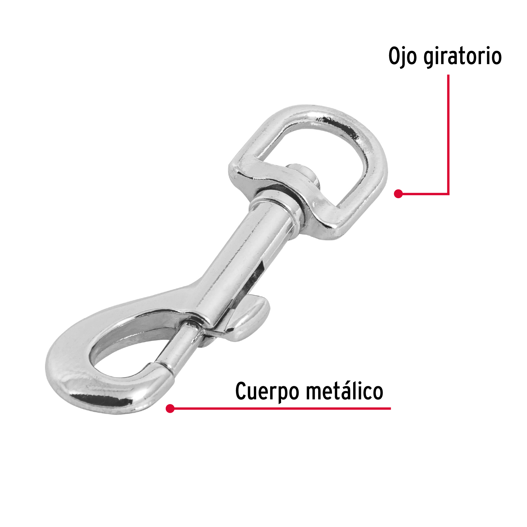 Bandola destorcedora, de zinc, 3½"