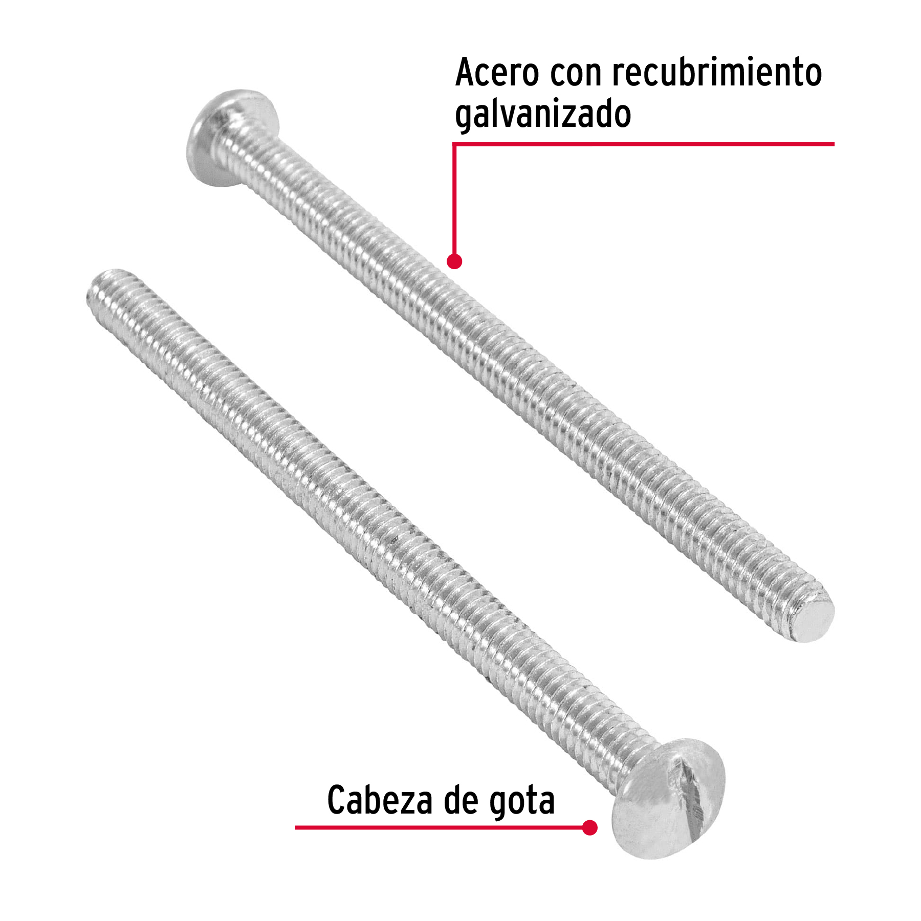Tornillo acero galvanizado tipo estufa 5/32x2 1/2",150 pzas