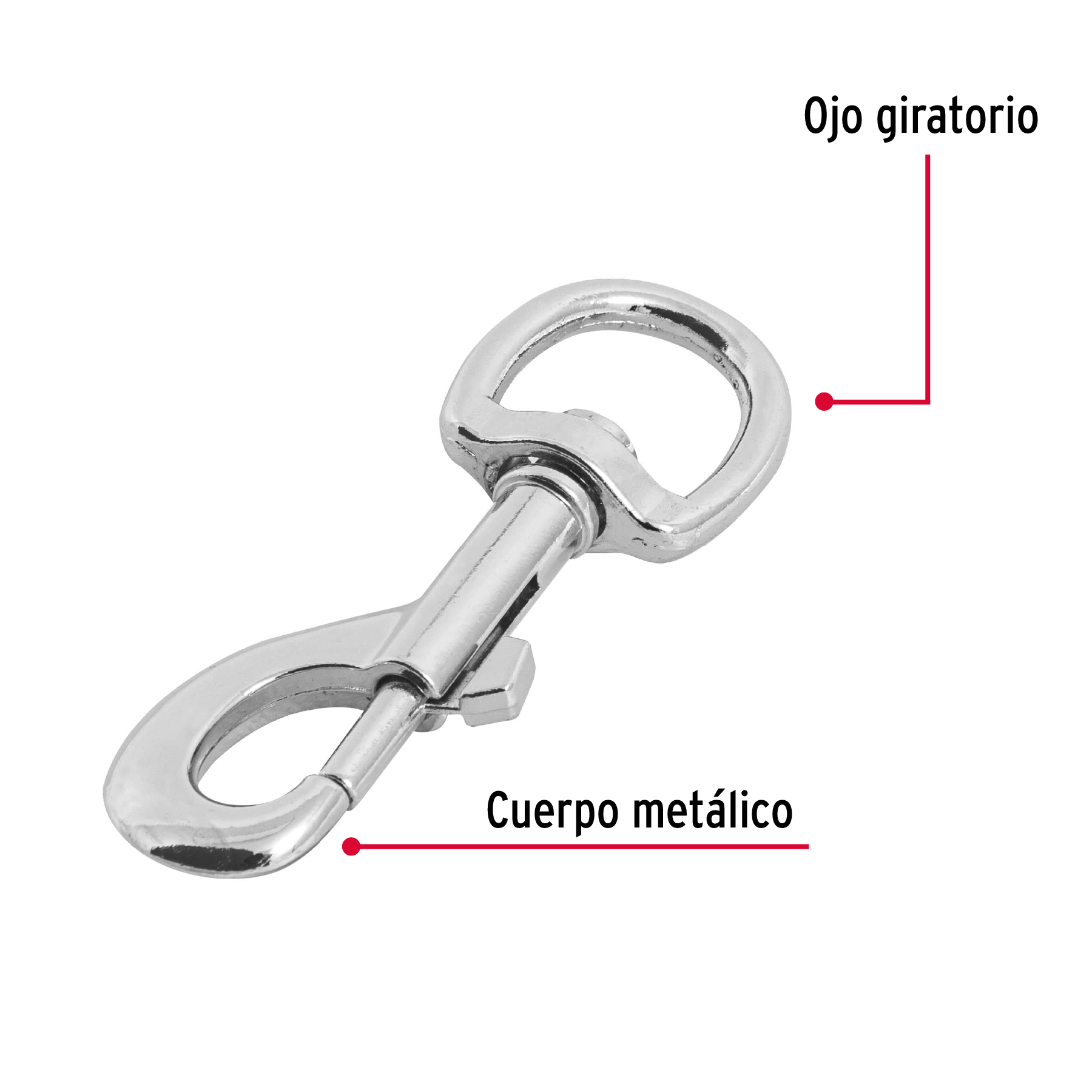 Bandola destorcedora, de zinc, 4"