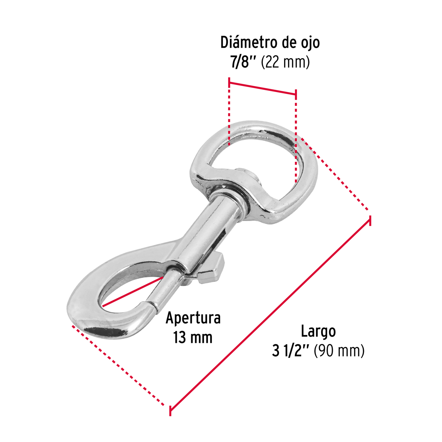 Bandola destorcedora, de zinc, 4"