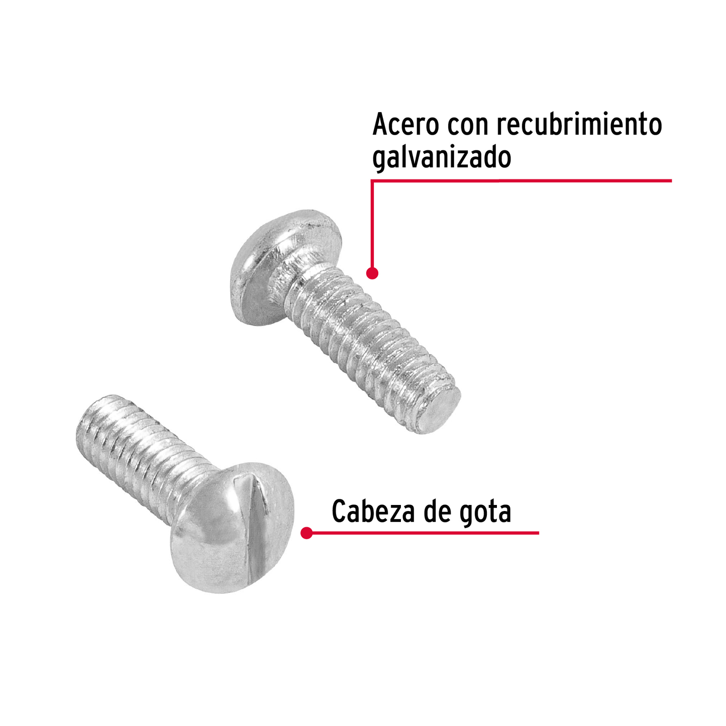 Tornillo acero galvanizado tipo estufa 5/32x1/2", 450 pzas