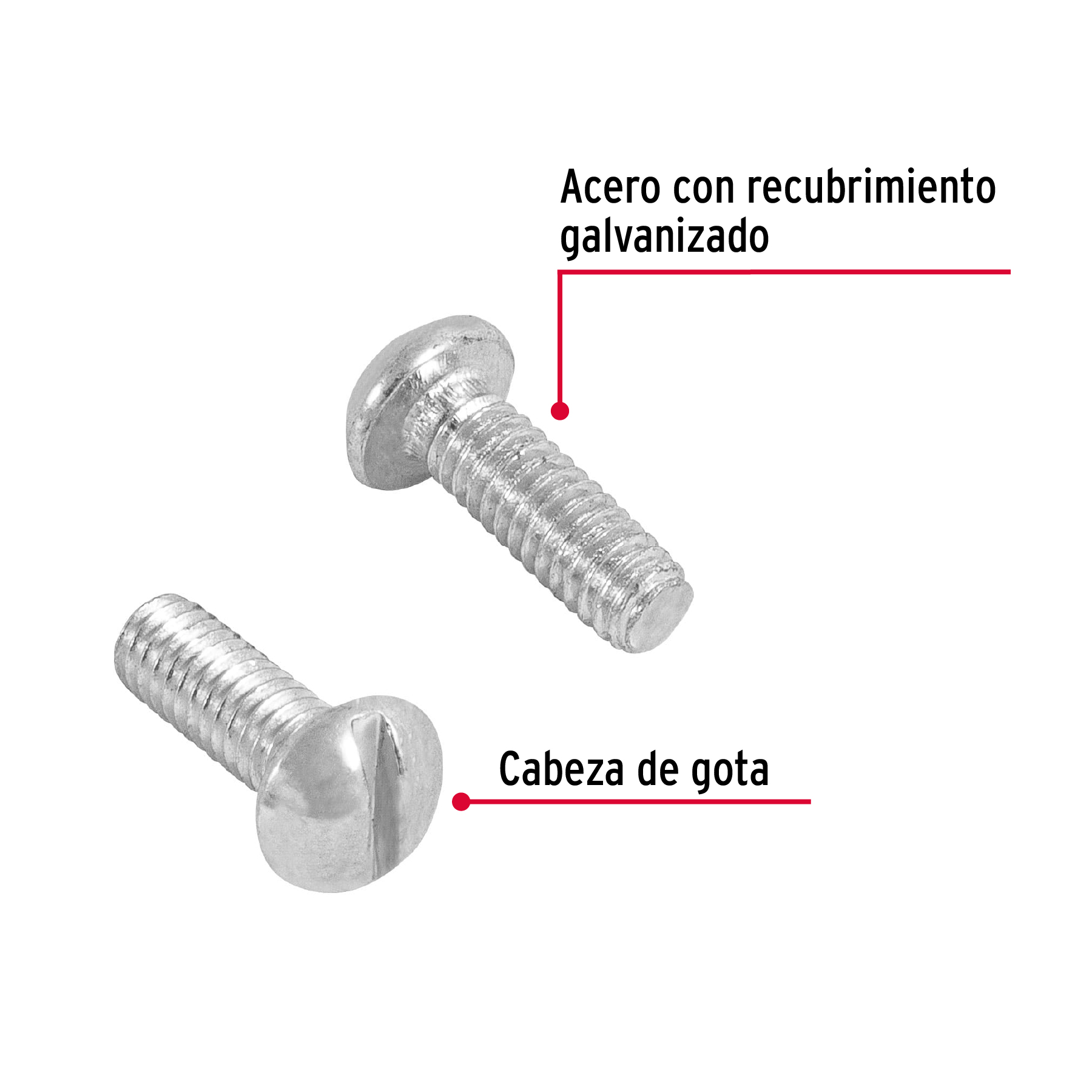 Tornillo acero galvanizado tipo estufa 5/32x1/2", 450 pzas