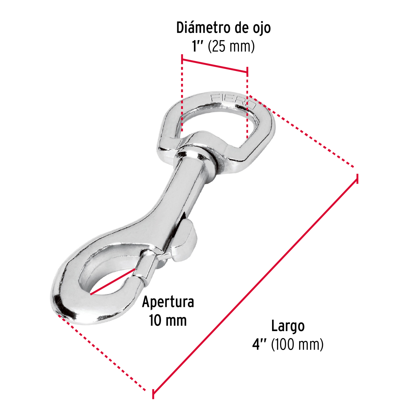 Bandola destorcedora, de zinc, 4¼"
