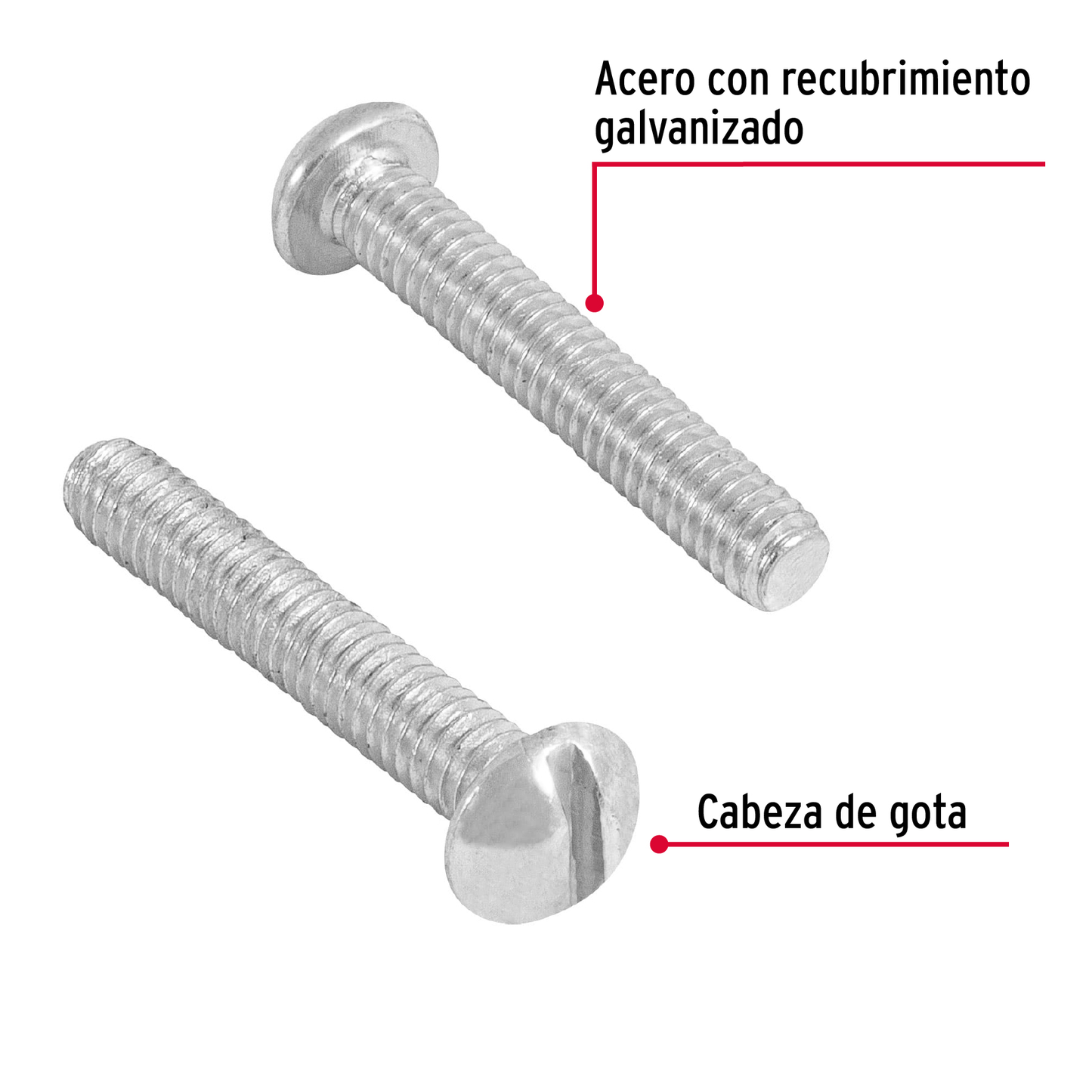 Tornillo acero galvanizado tipo estufa 5/32x1", 300 pzas
