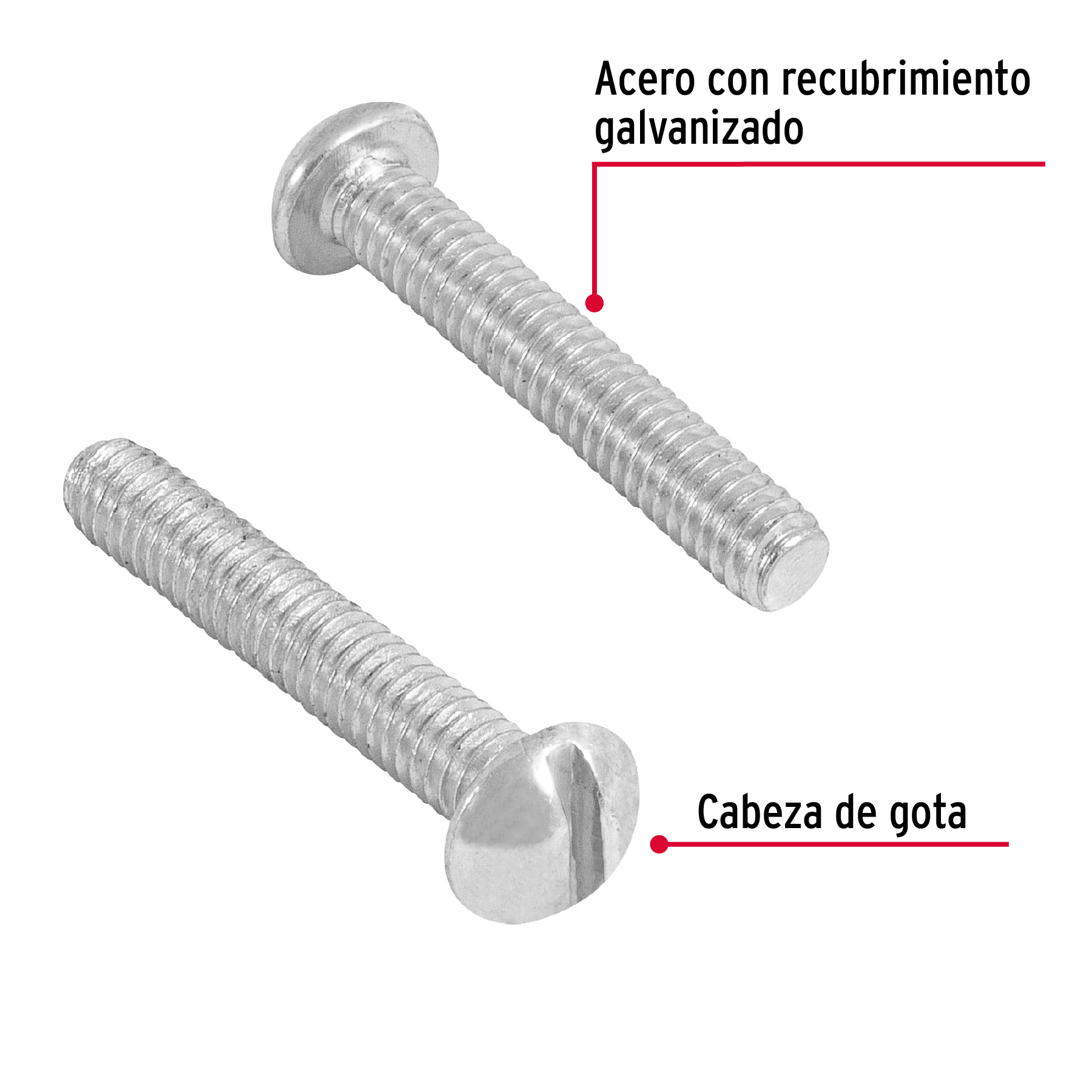Tornillo acero galvanizado tipo estufa 5/32x1", 300 pzas