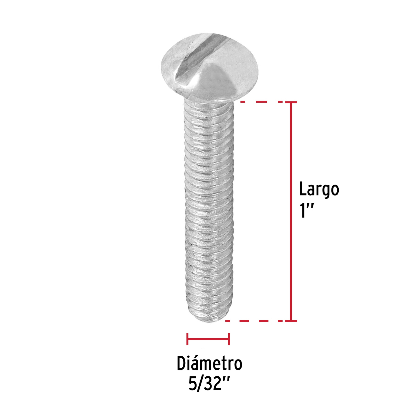 Tornillo acero galvanizado tipo estufa 5/32x1", 300 pzas