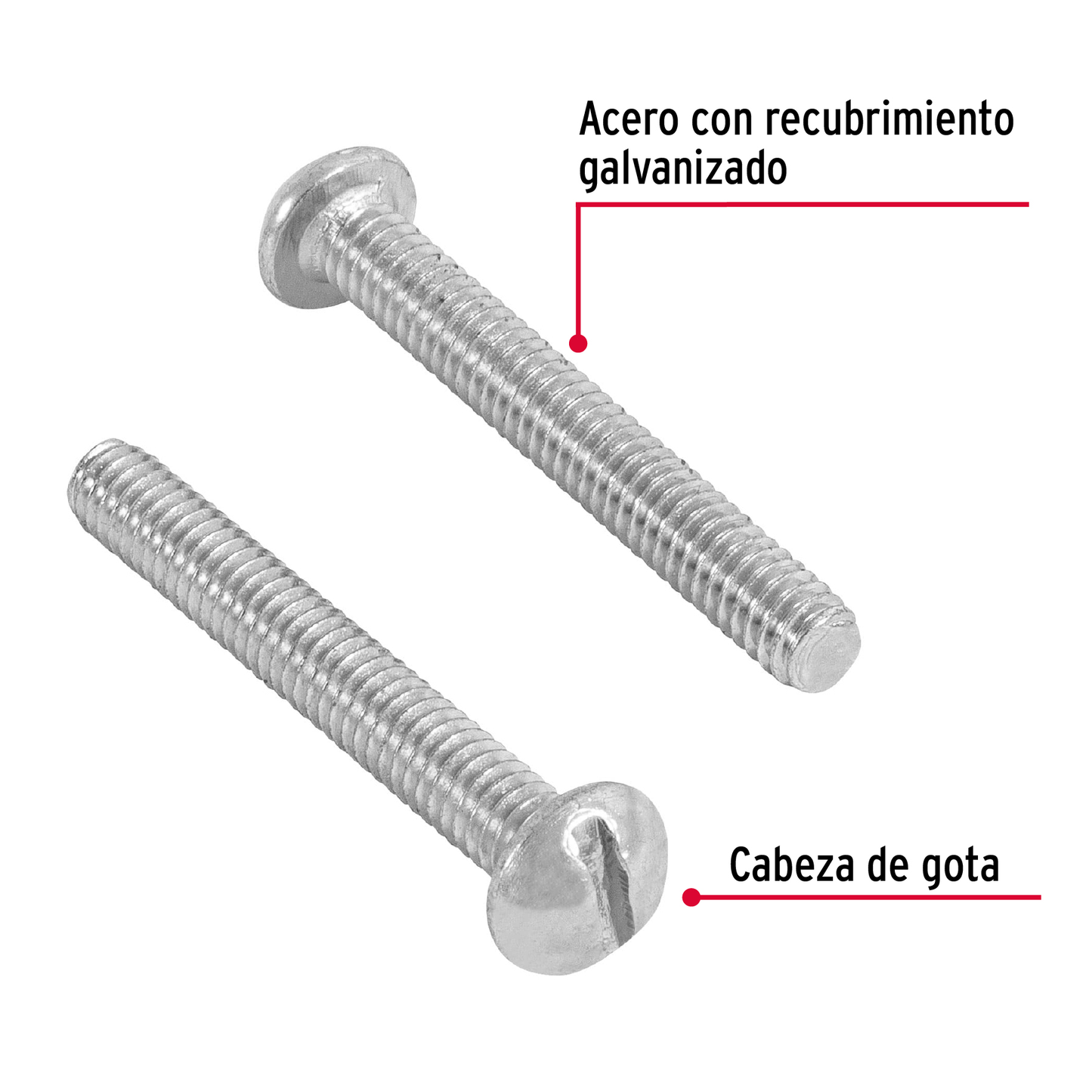 Tornillo acero galvanizado tipo estufa 5/32x1 1/4",250 pzas