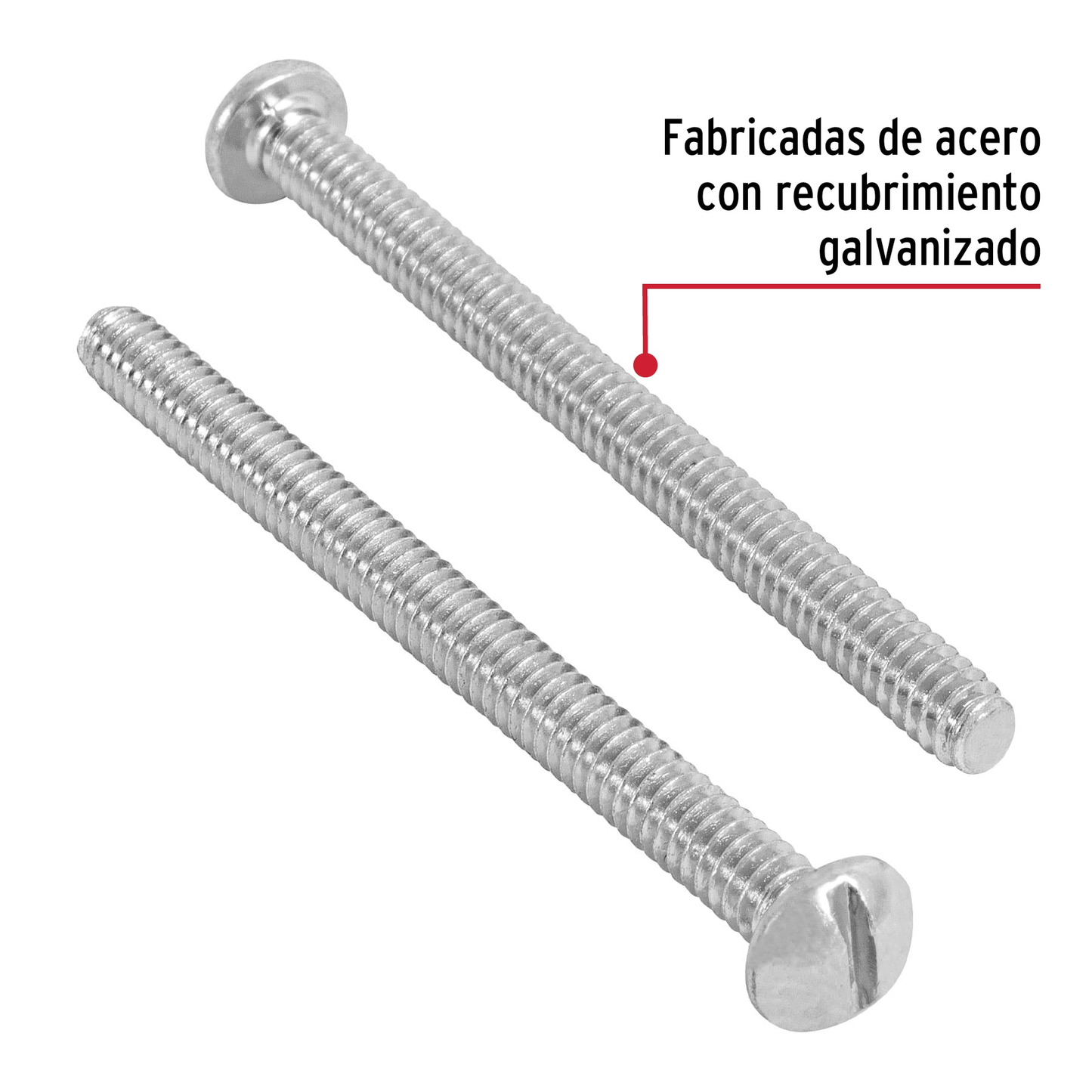 Tornillo acero galvanizado tipo estufa 3/16x2 1/2",100 pzas