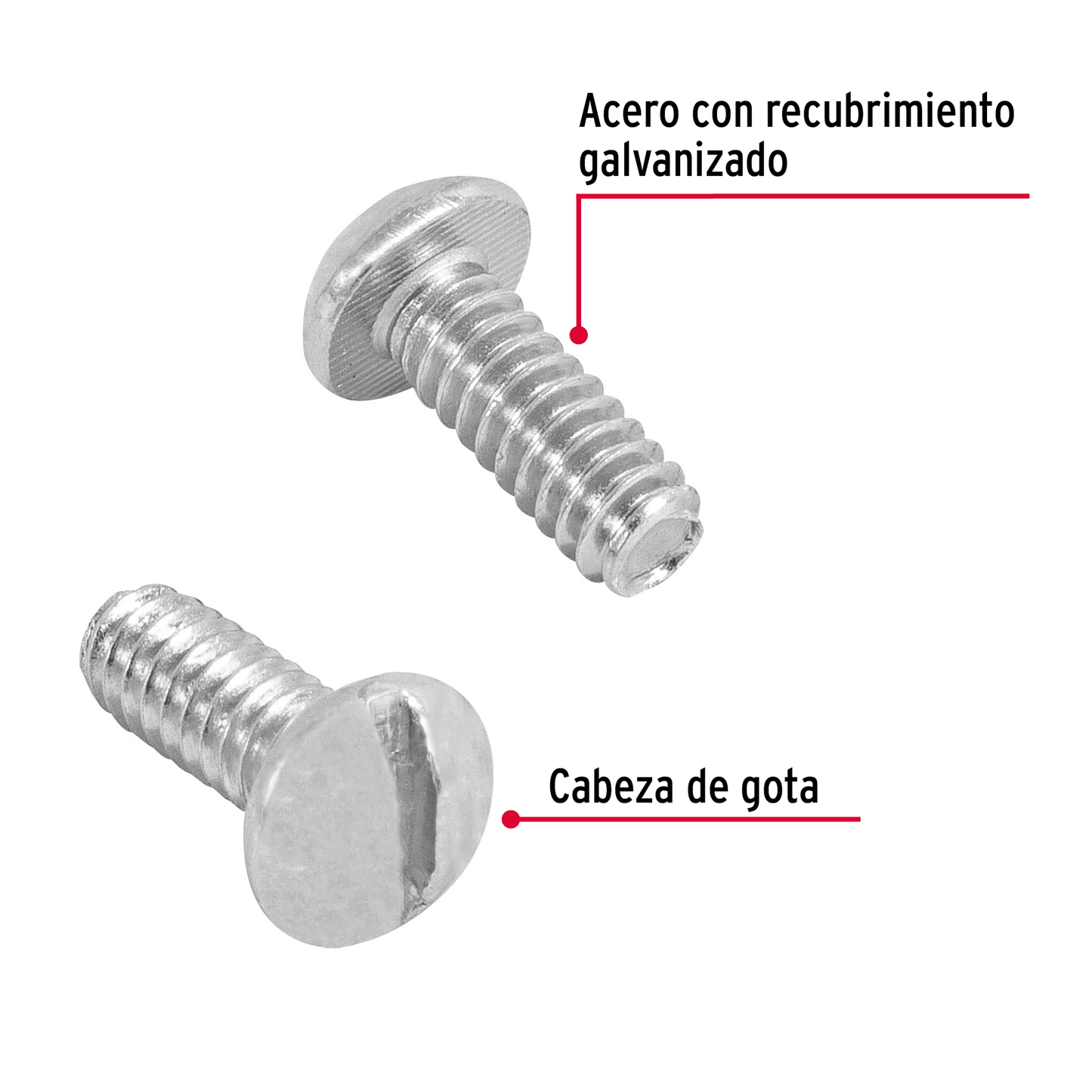 Tornillo acero galvanizado tipo estufa 3/16x1/2", 300 pzas