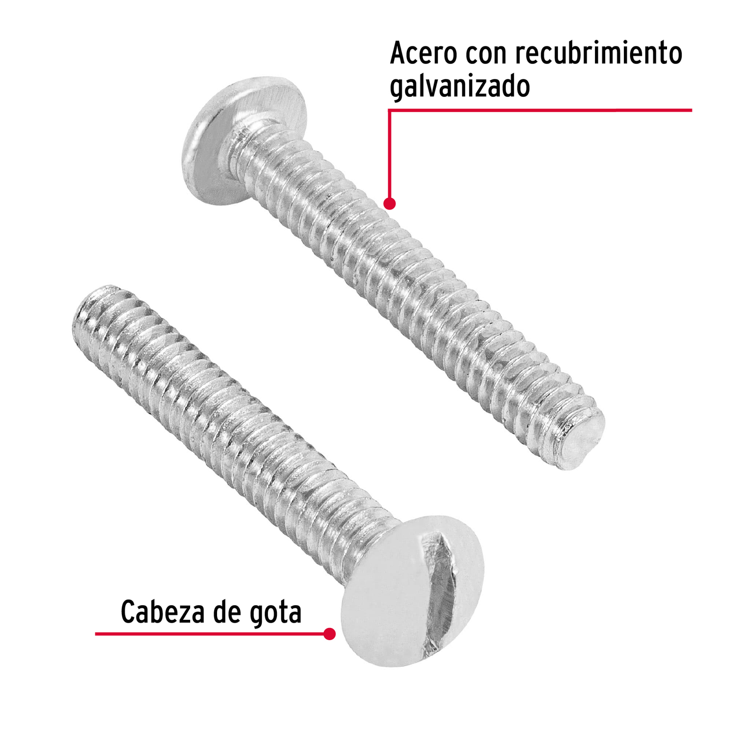 Tornillo acero galvanizado tipo estufa 3/16x1 1/4",150 pzas