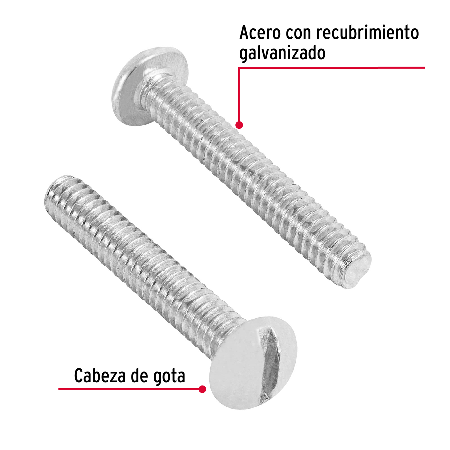 Tornillo acero galvanizado tipo estufa 3/16x1 1/4",150 pzas