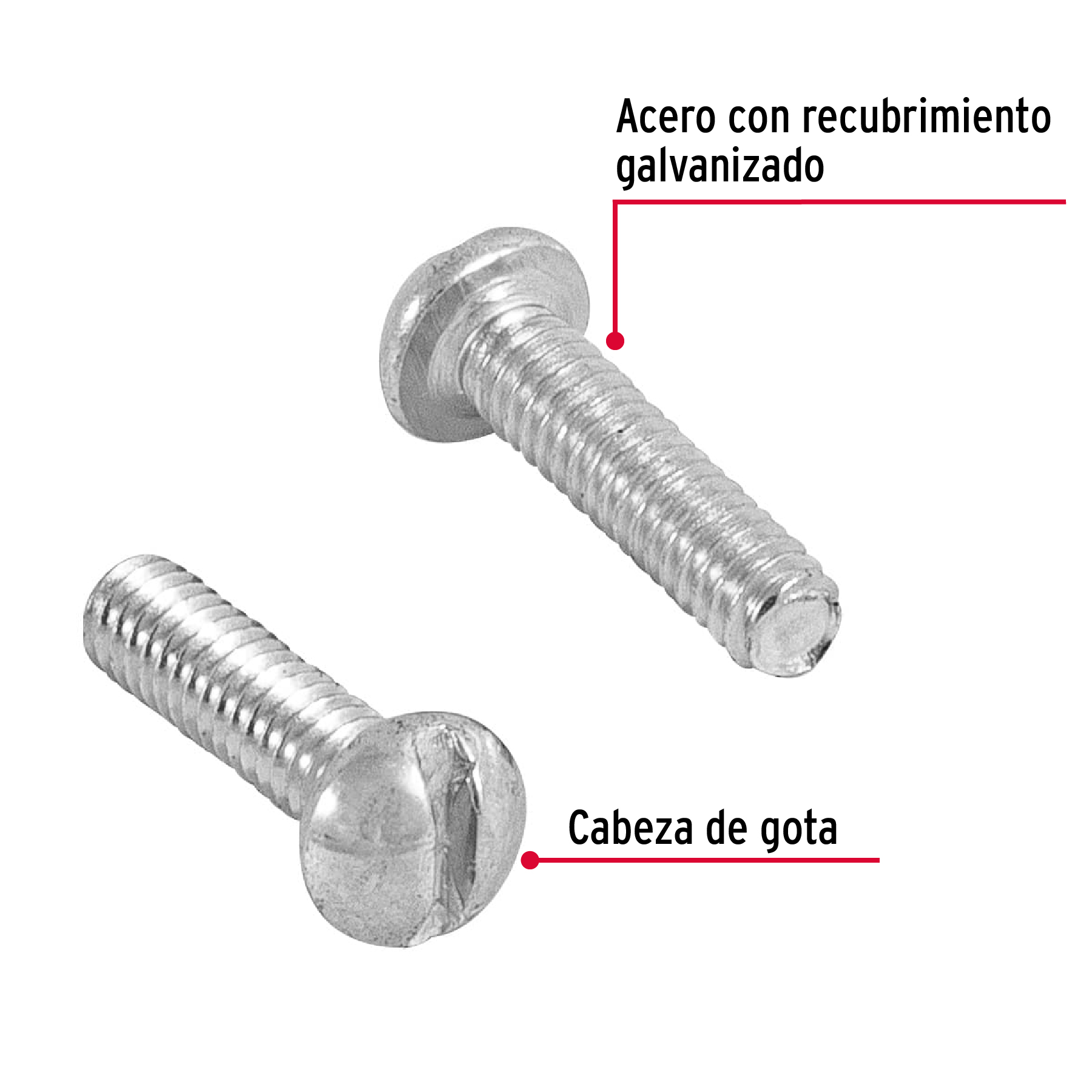 Tornillo acero galvanizado tipo estufa 1/8x1/2", 700 pzas