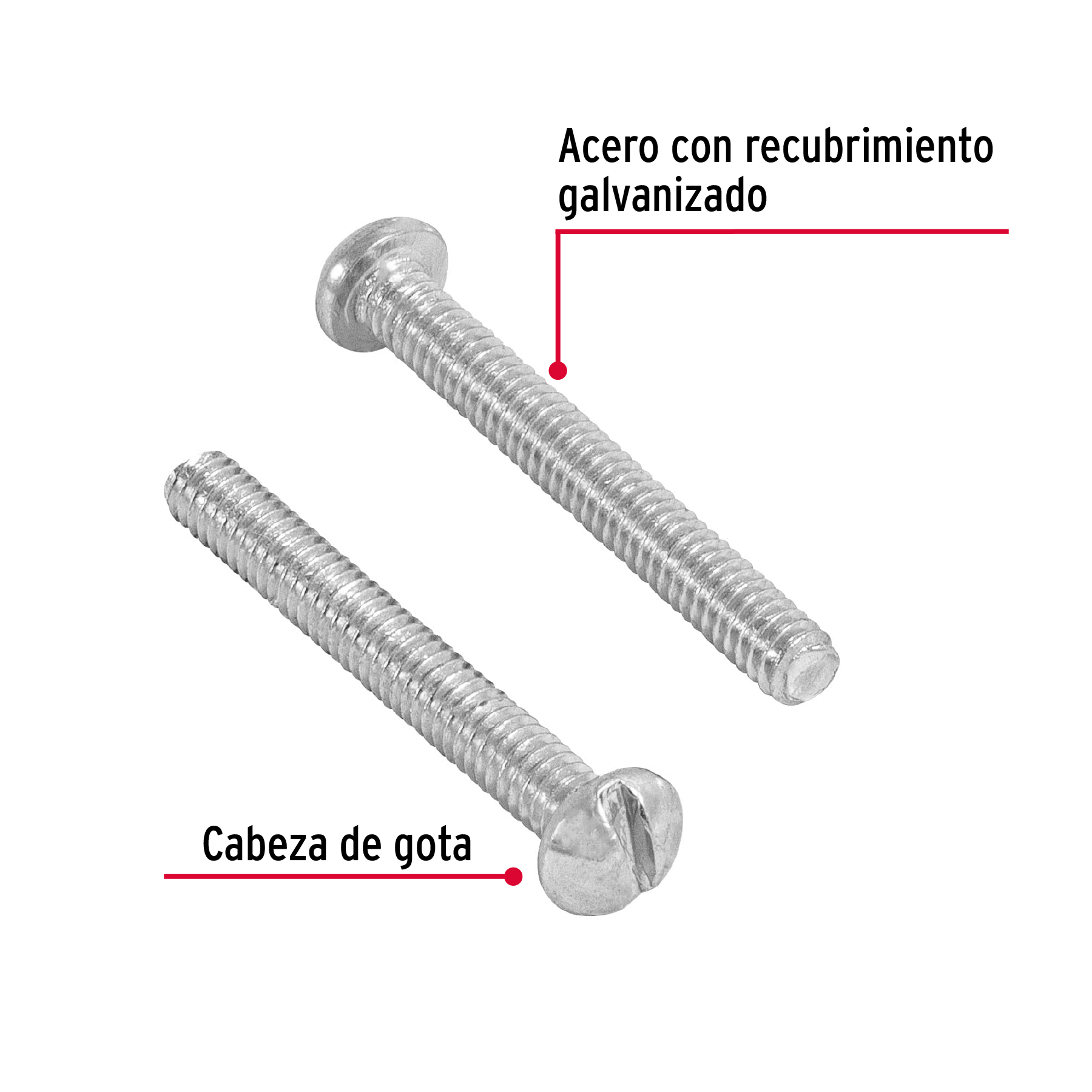 Tornillo acero galvanizado tipo estufa 1/8x1", 400 pzas