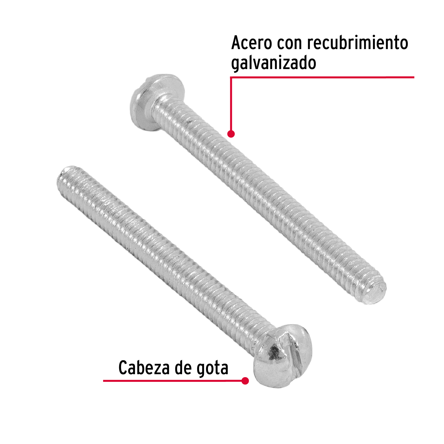 Tornillo acero galvanizado tipo estufa 1/8x1 1/4",350 pzas