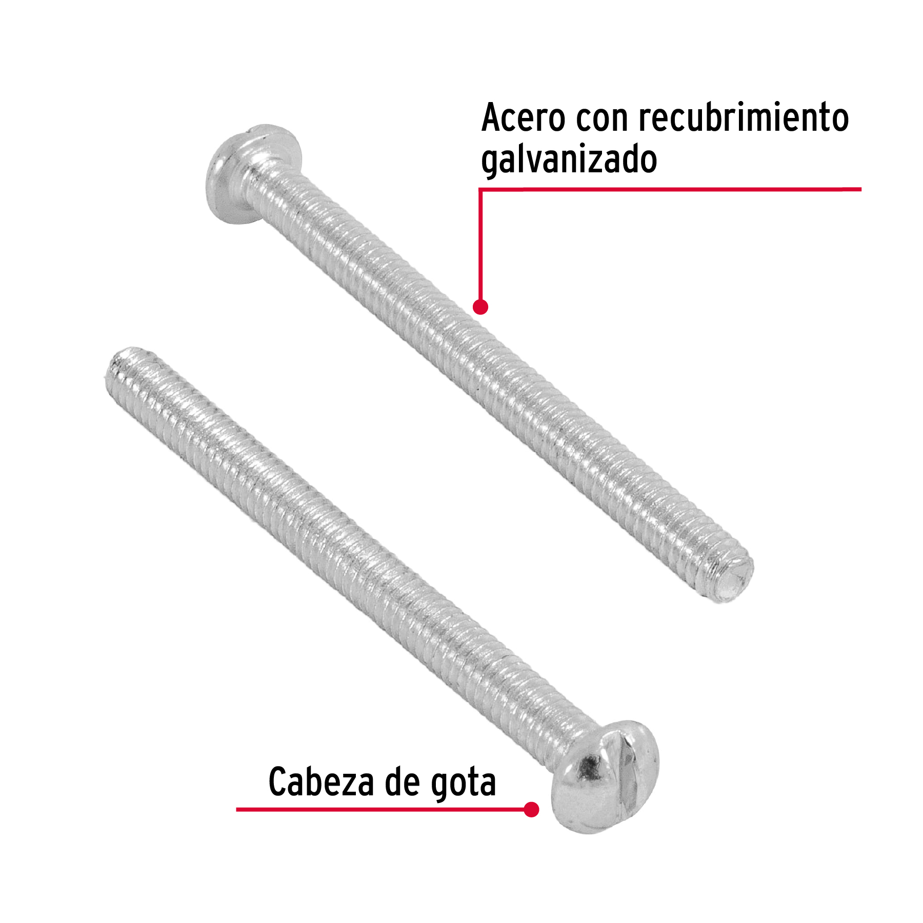 Tornillo acero galvanizado tipo estufa 1/8x1 1/2",300 pzas