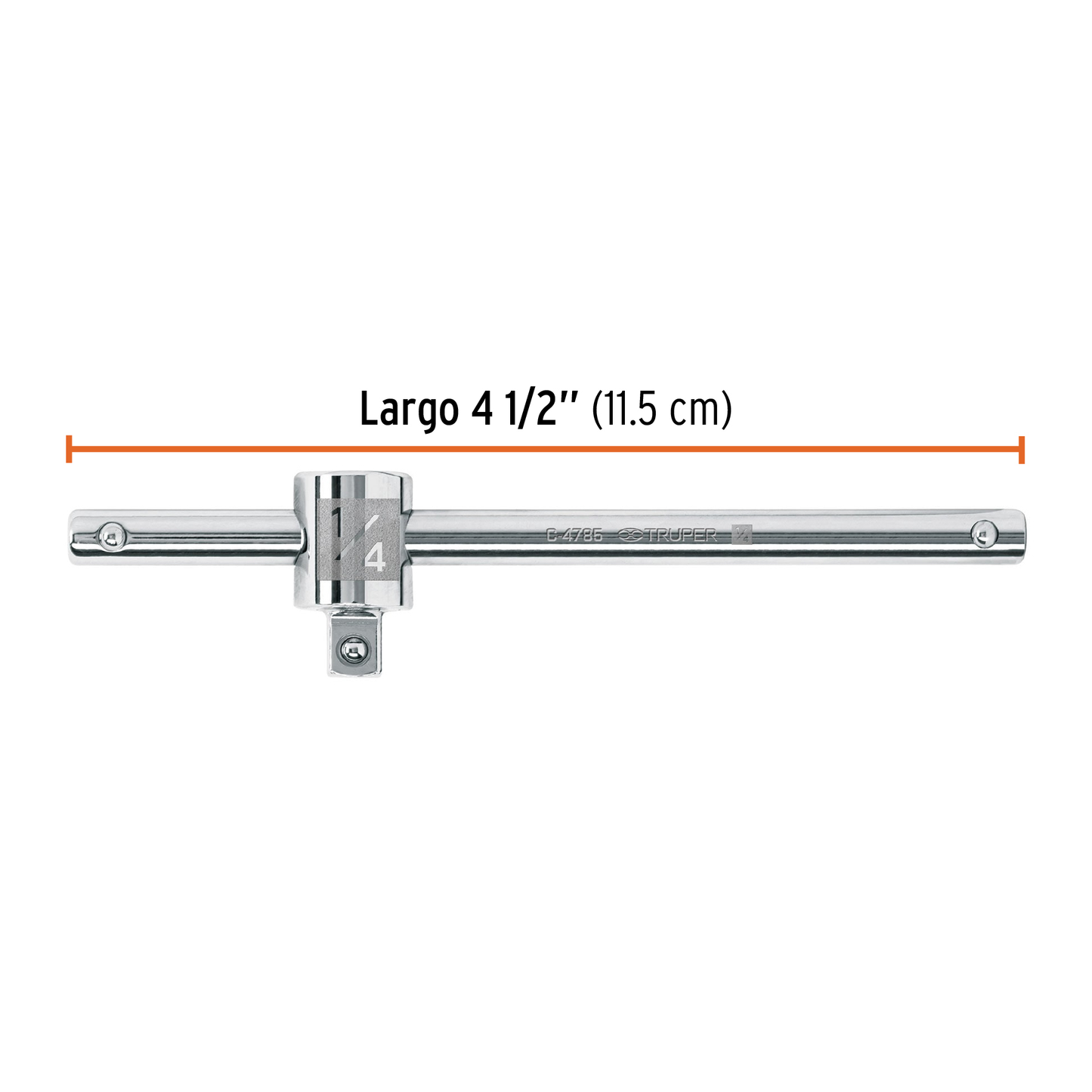Barra corrediza para dados cuadro 1/4"