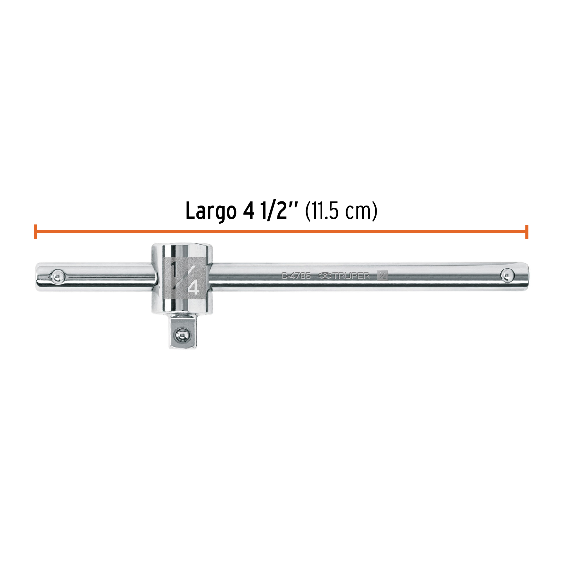 Barra corrediza para dados cuadro 1/4"
