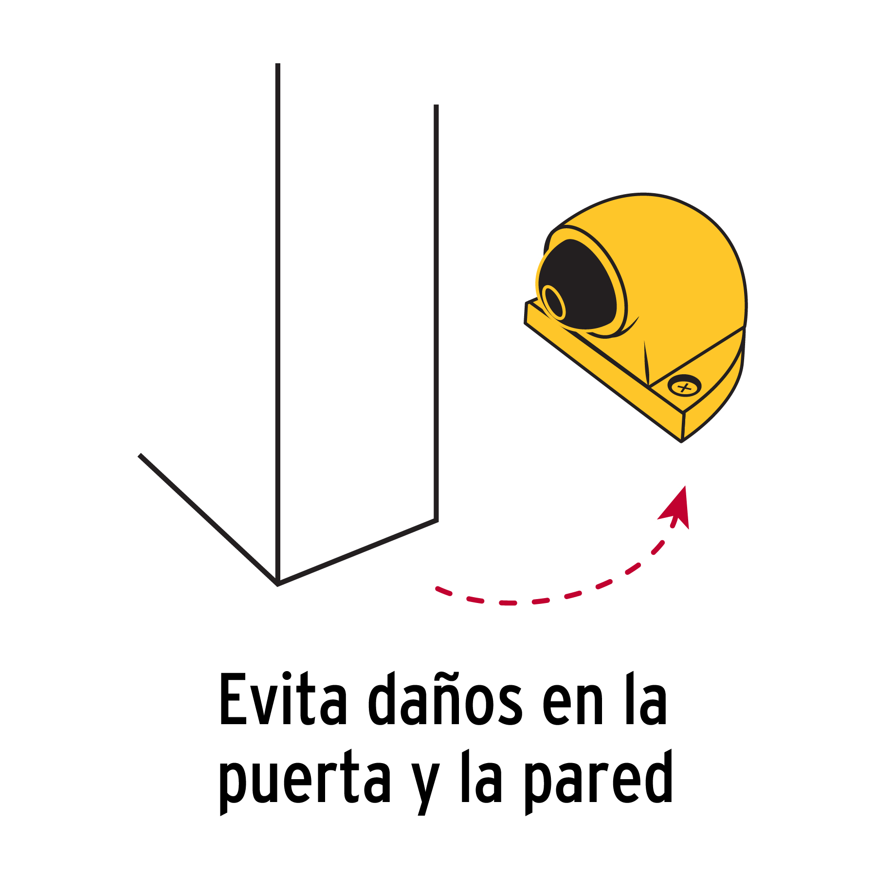 Tope tipo codo de latón
