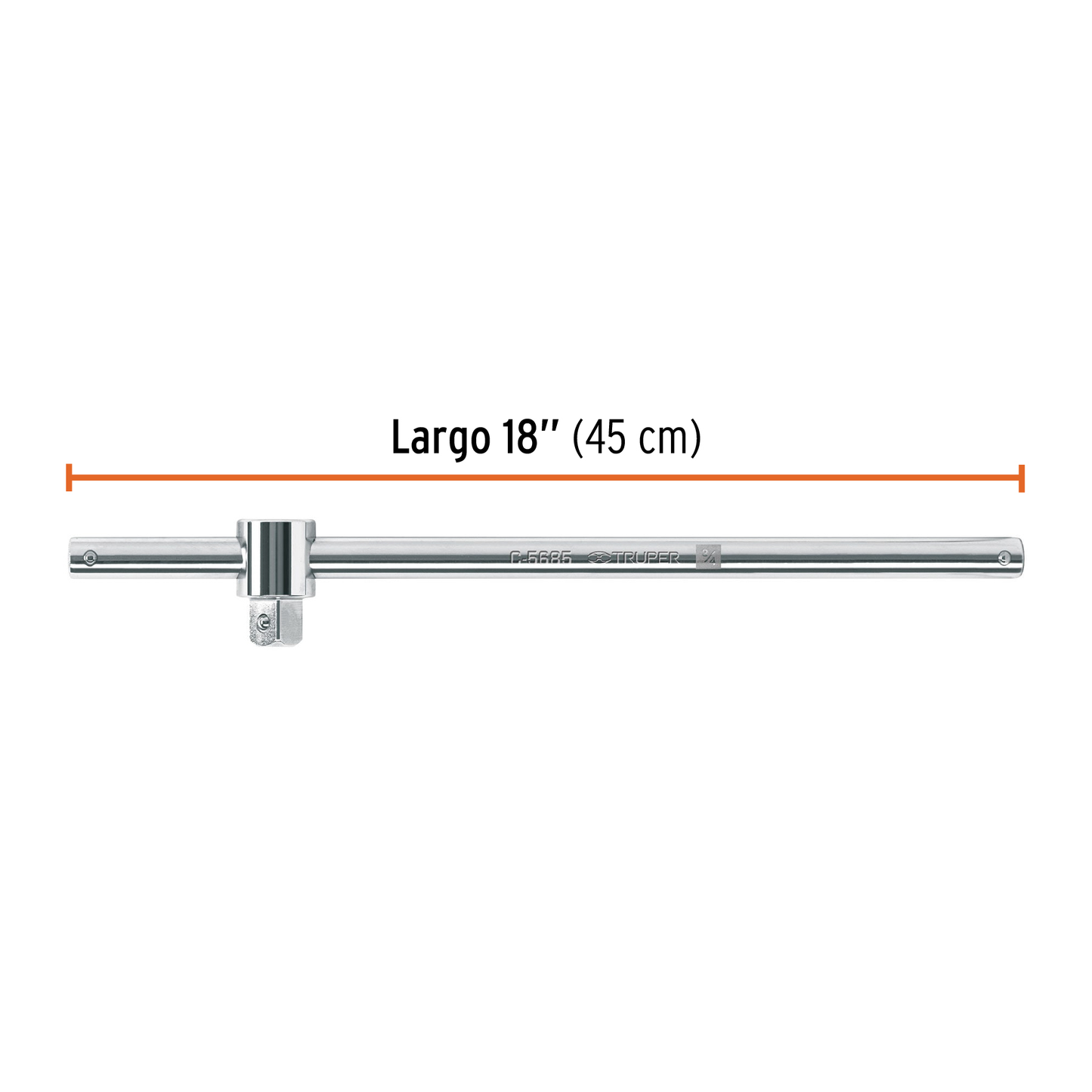 Barra corrediza para dados cuadro 3/4"