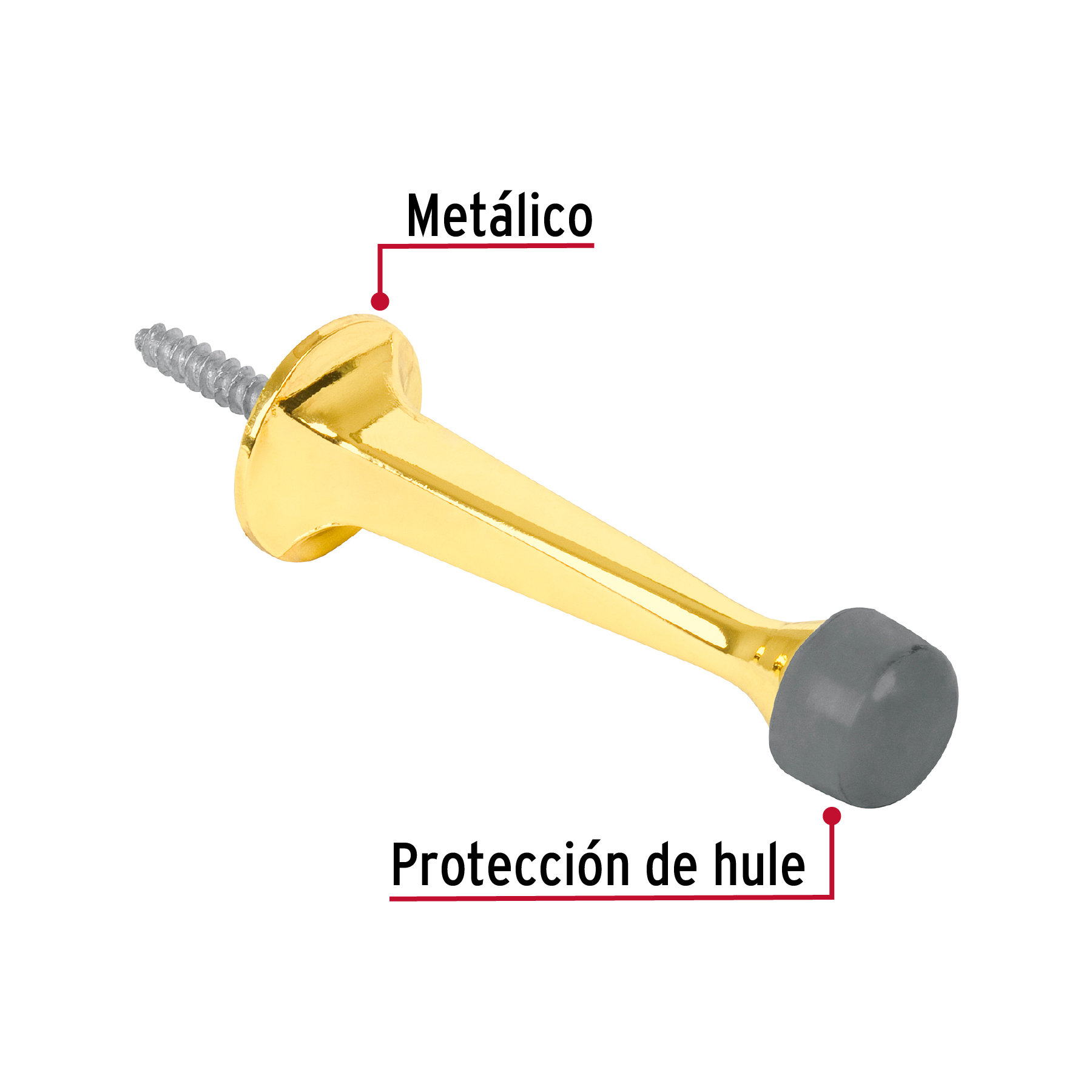 Tope recto de latón