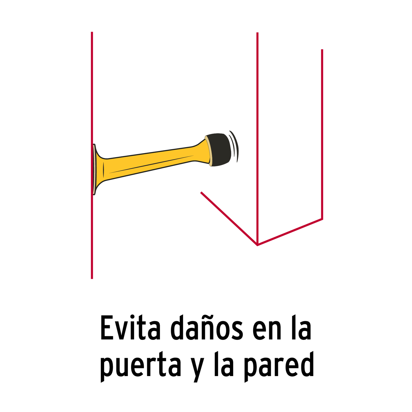 Tope recto de latón