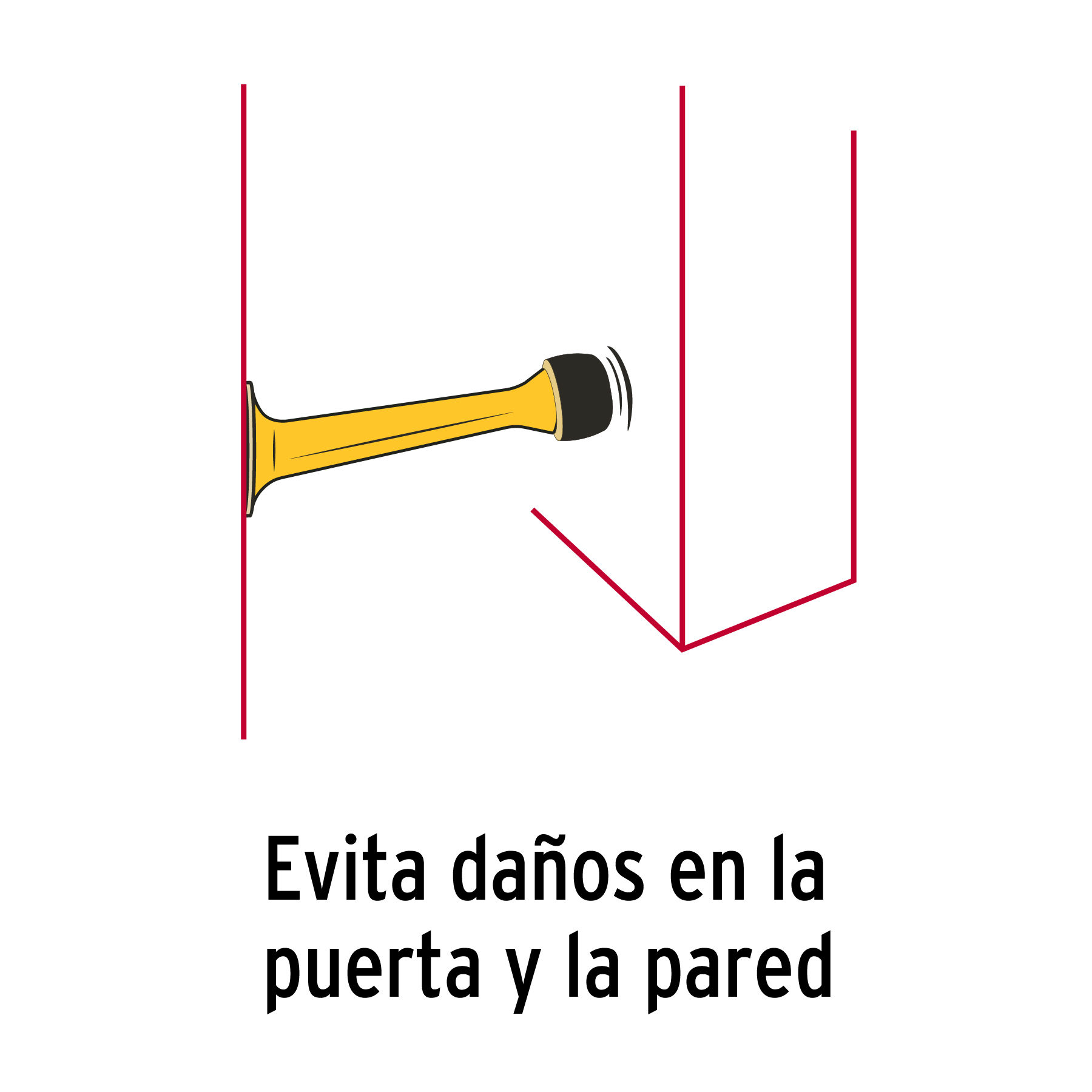 Tope recto de latón