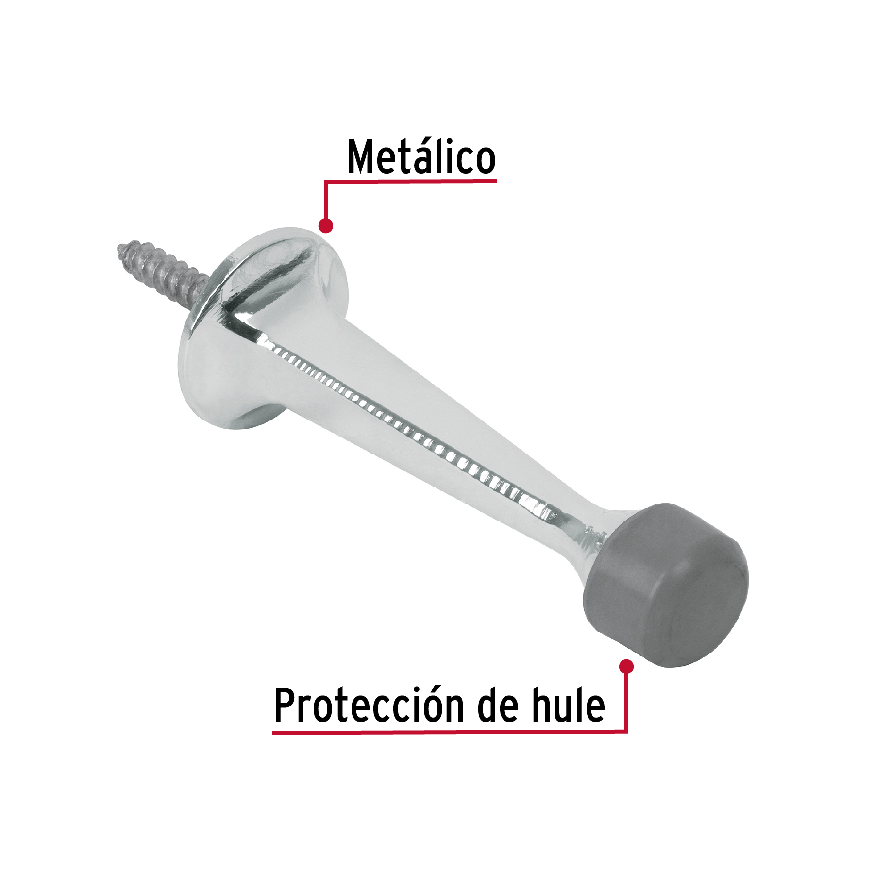 Tope recto de cromo