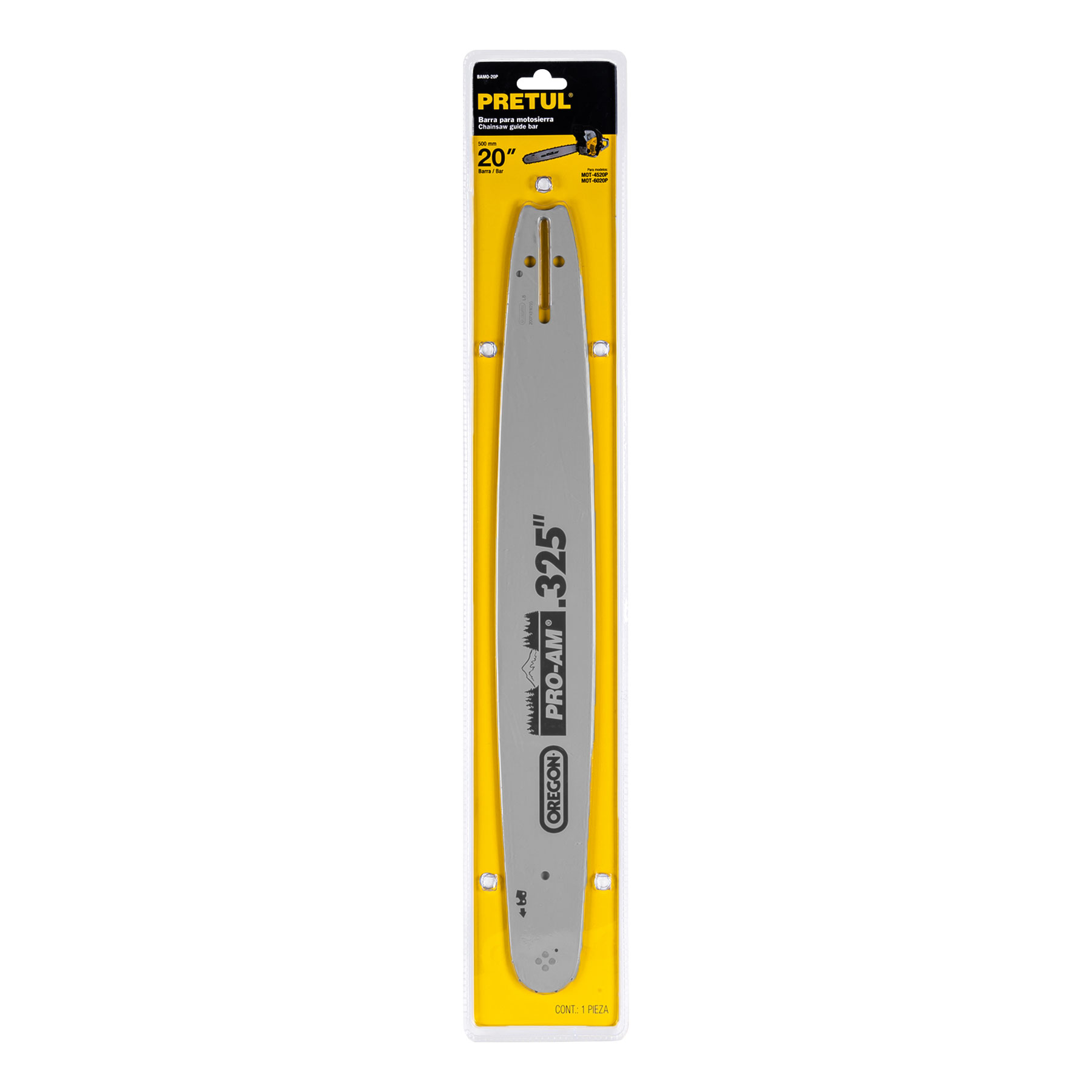 Barra de repuesto para motosierra 20", Pretul