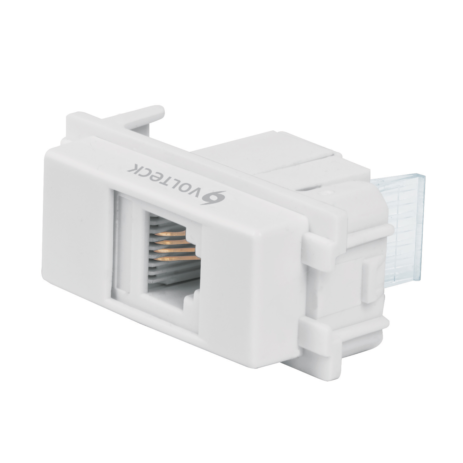Toma de teléfono, línea Italiana, color blanco