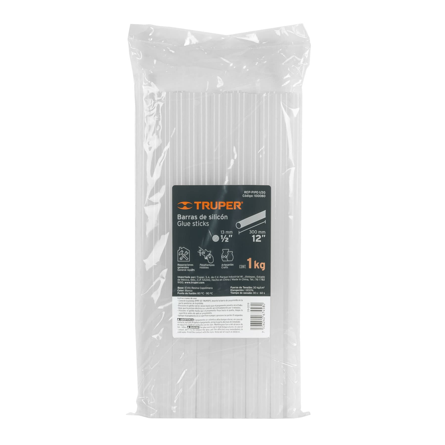 Barras de silicón de repuesto para PIPE-1/2, bolsa 1 kg