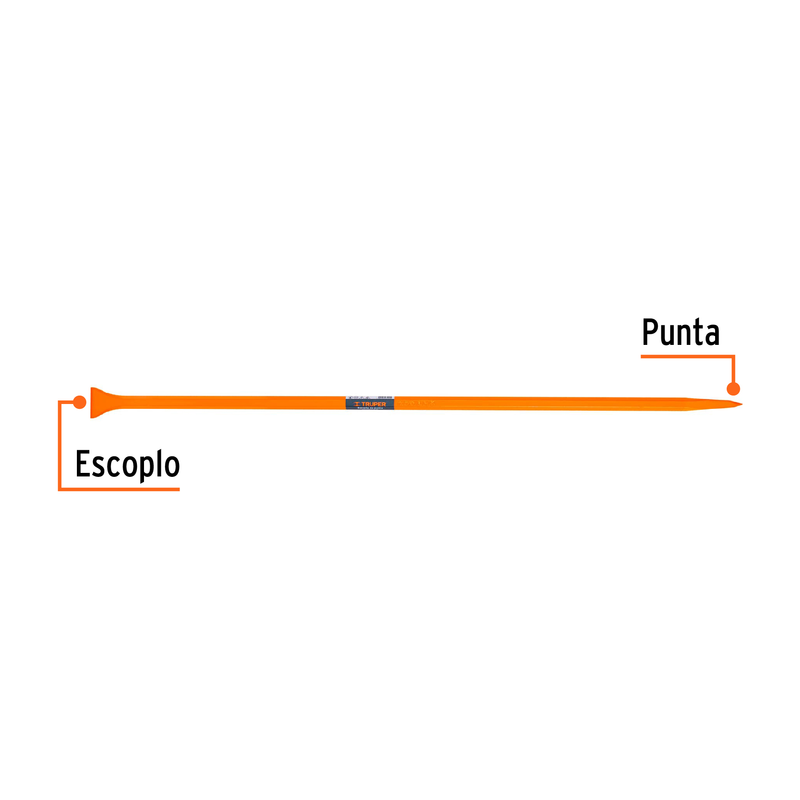 Barreta de punta de 1" x 150 cm, escoplo ancho