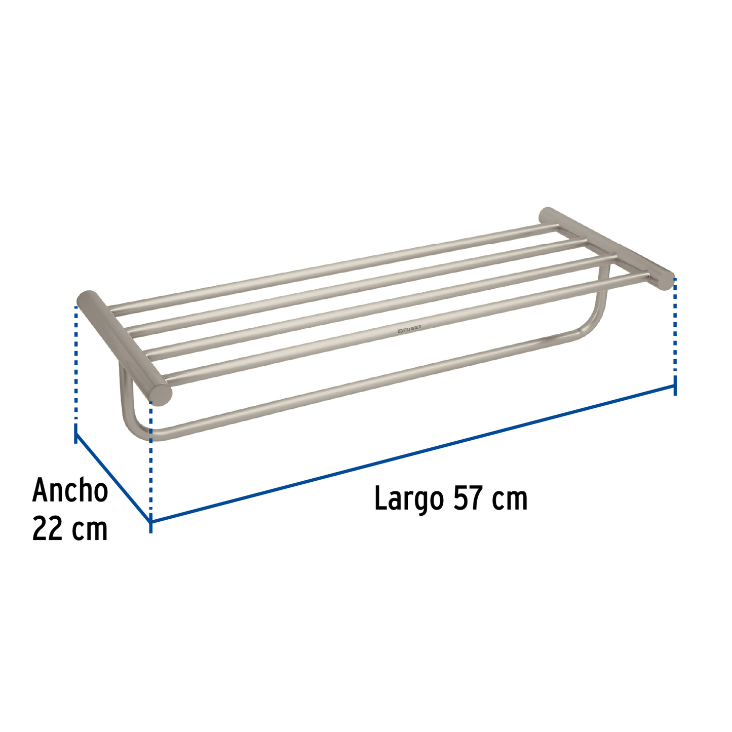 Toallero repisas portatoalla, satinado, línea Element
