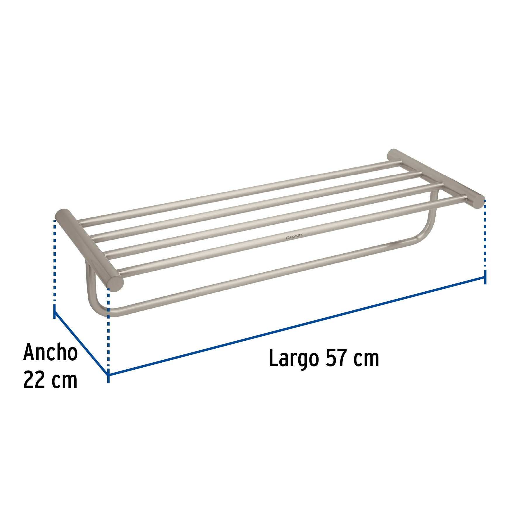 Toallero repisas portatoalla, satinado, línea Element
