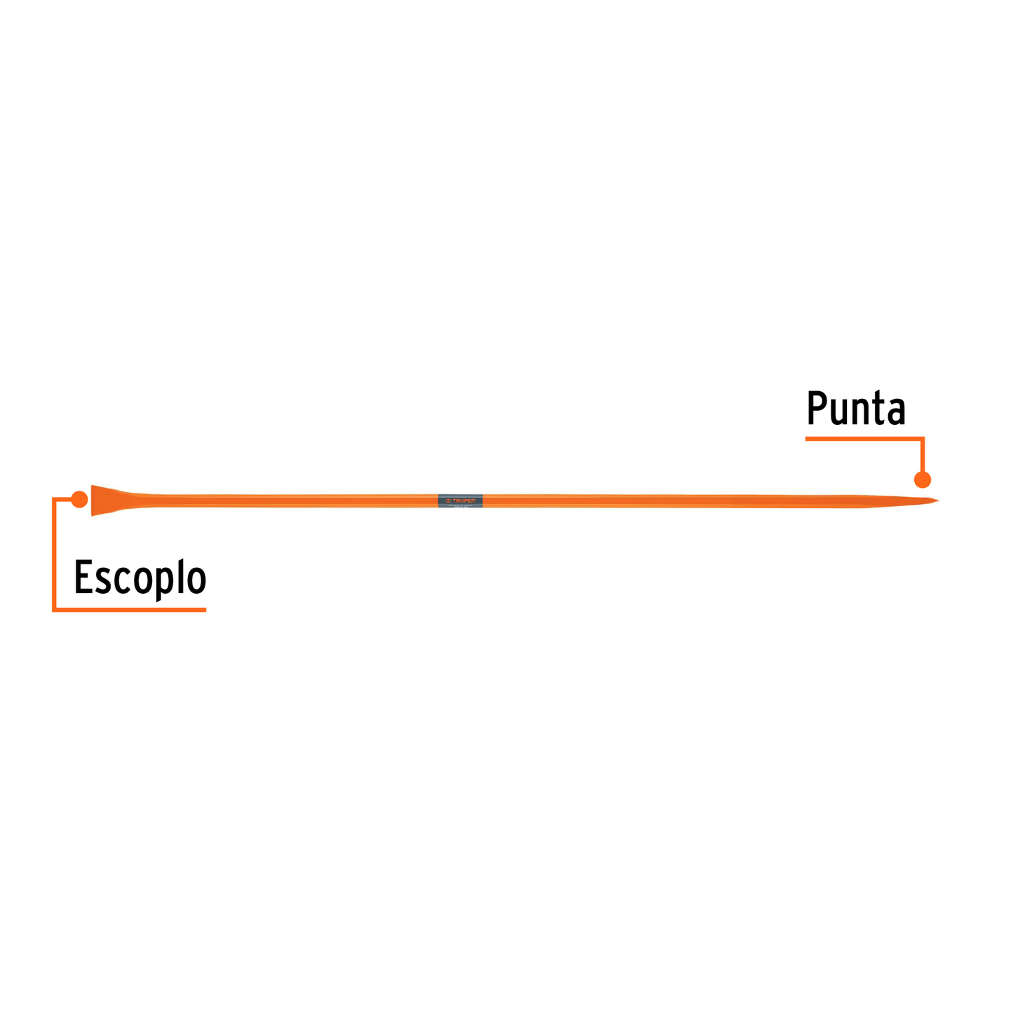 Barreta de punta de 1" x 175 cms