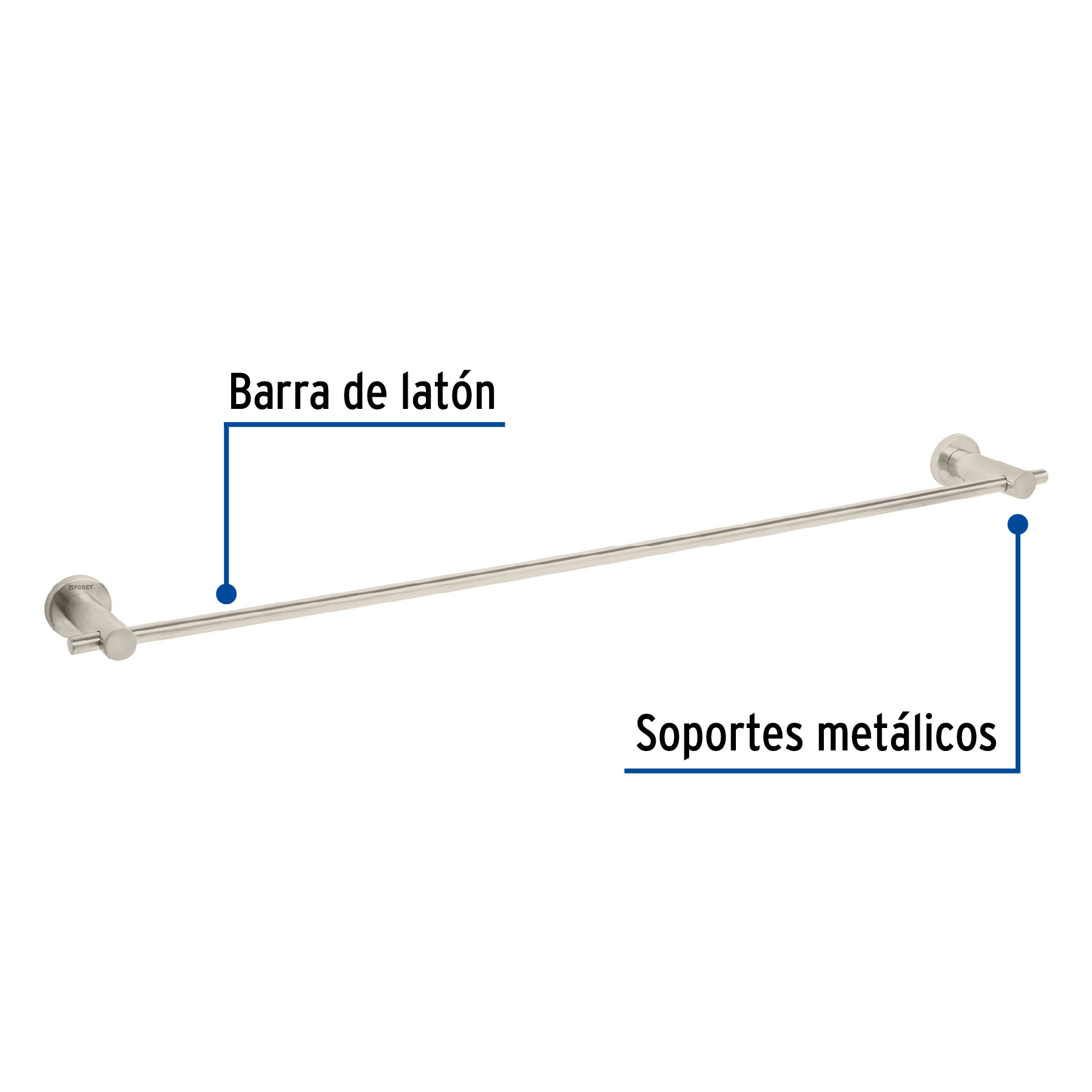 Toallero de barra, satinado, línea Element