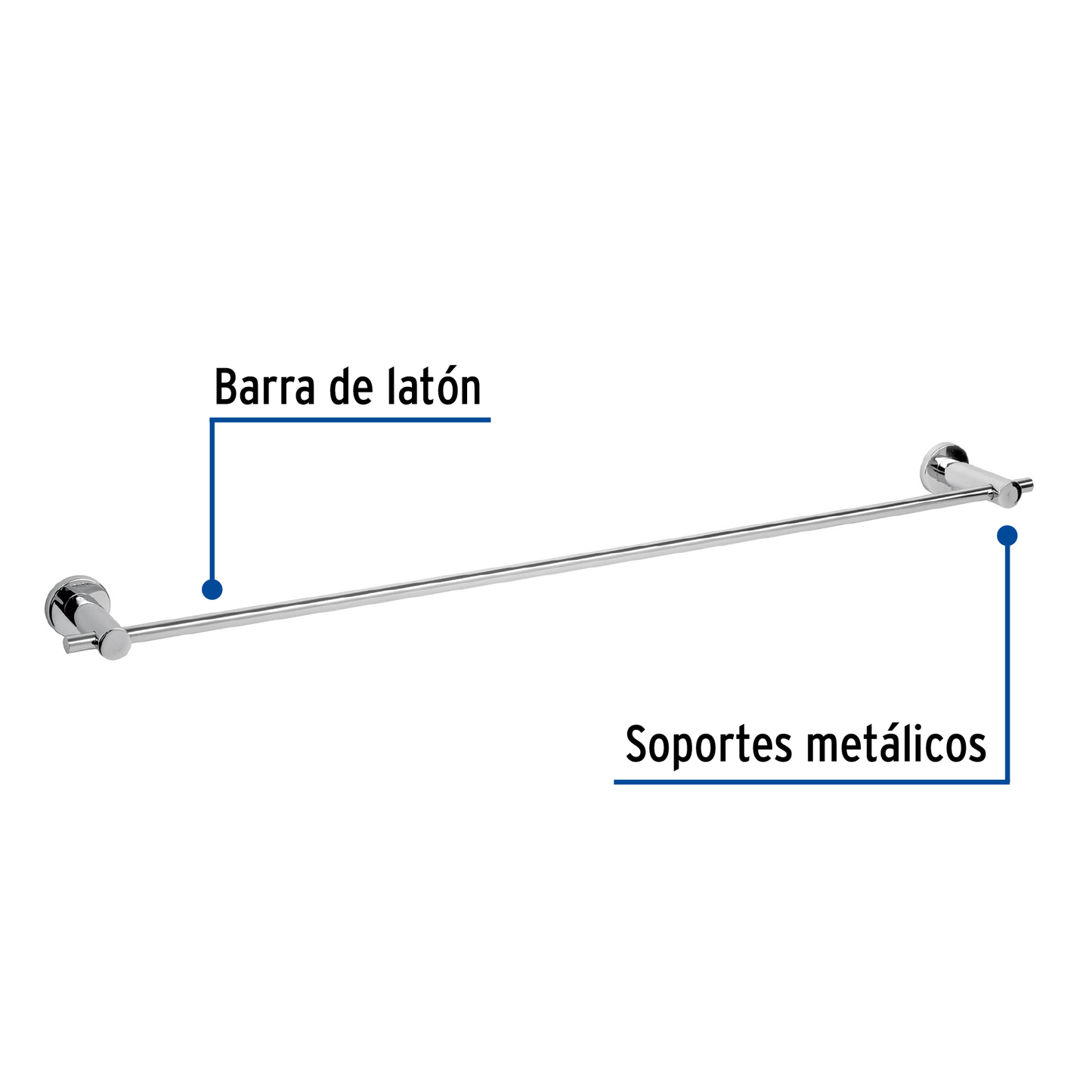 Toallero de barra, cromado, línea Element