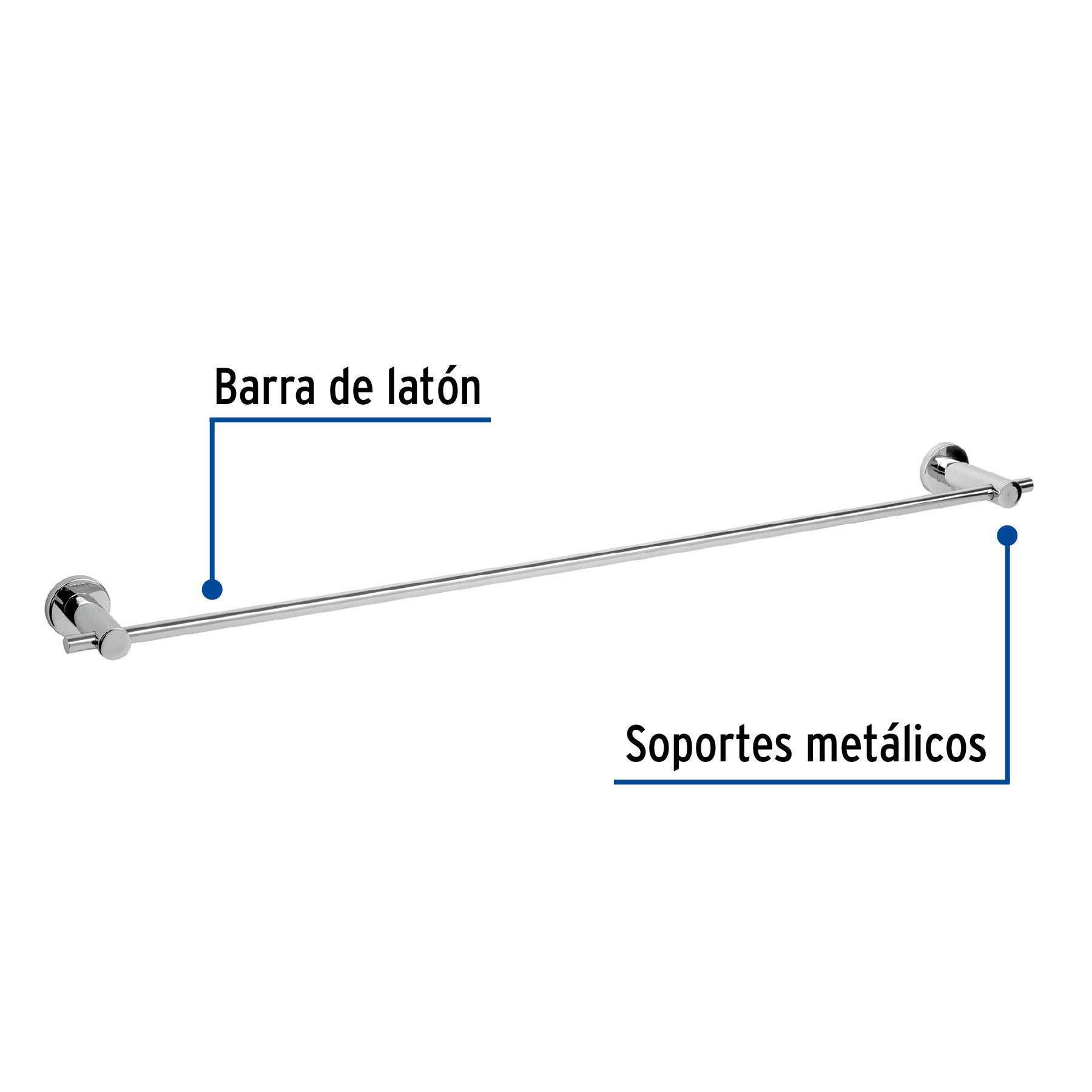 Toallero de barra, cromado, línea Element