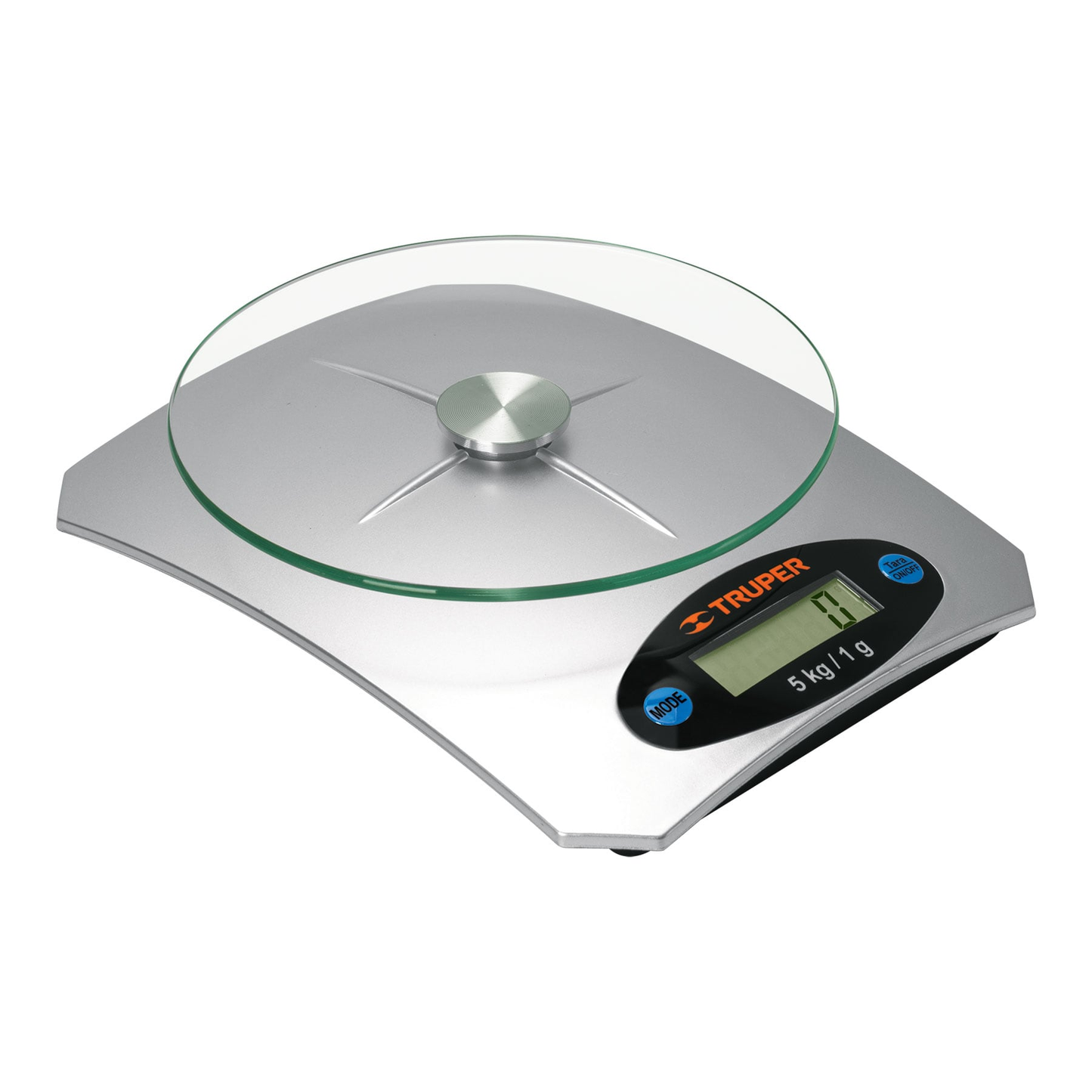 Báscula digital base de vidrio para cocina, capacidad 5kg