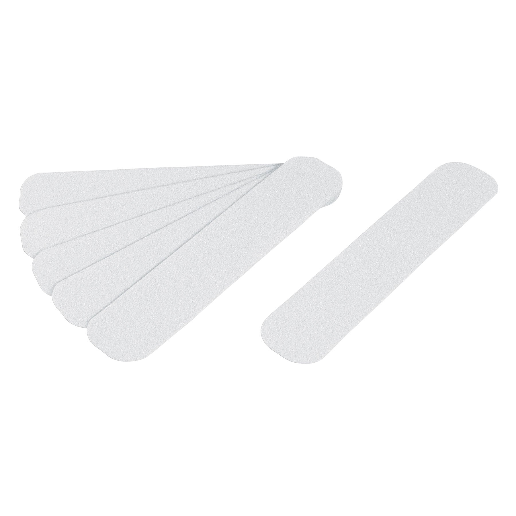 Tiras antiderrapantes con abrasivo, 50mm, blancas ,6pzas