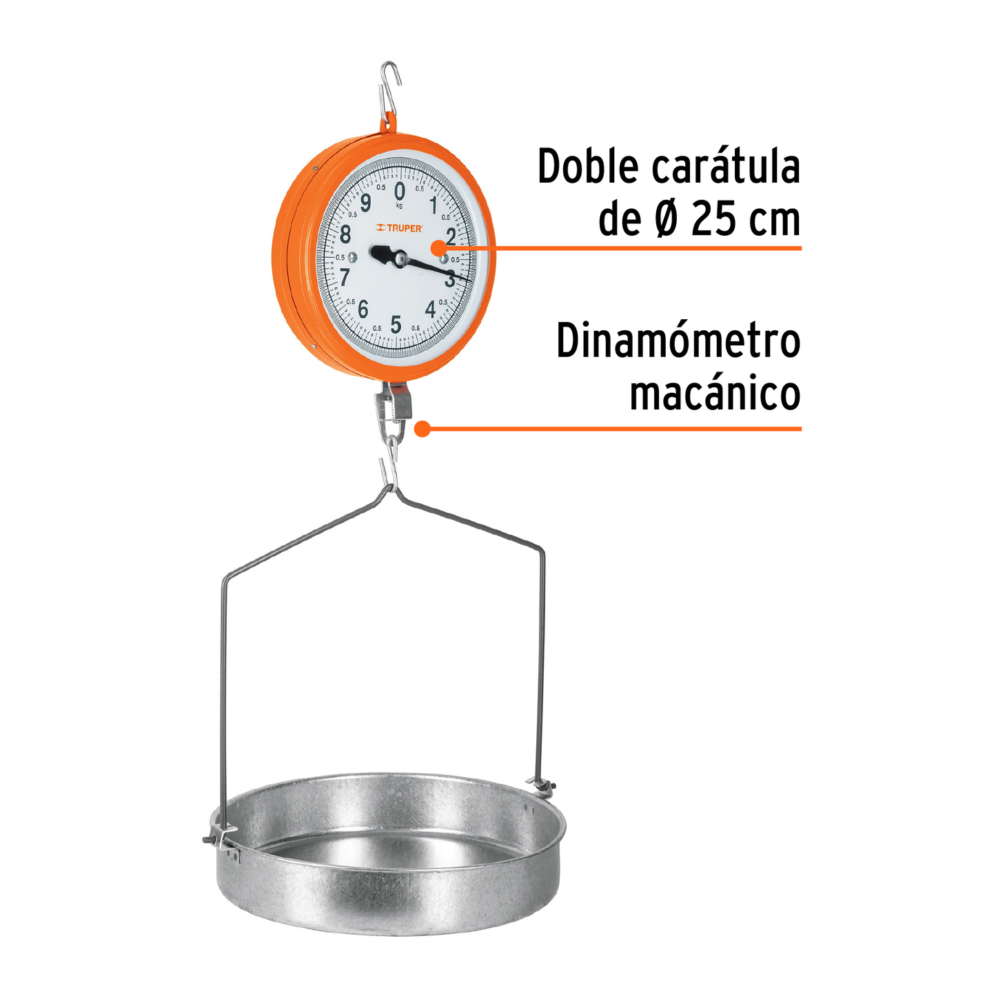 Báscula mecánica colgante de 10 kg