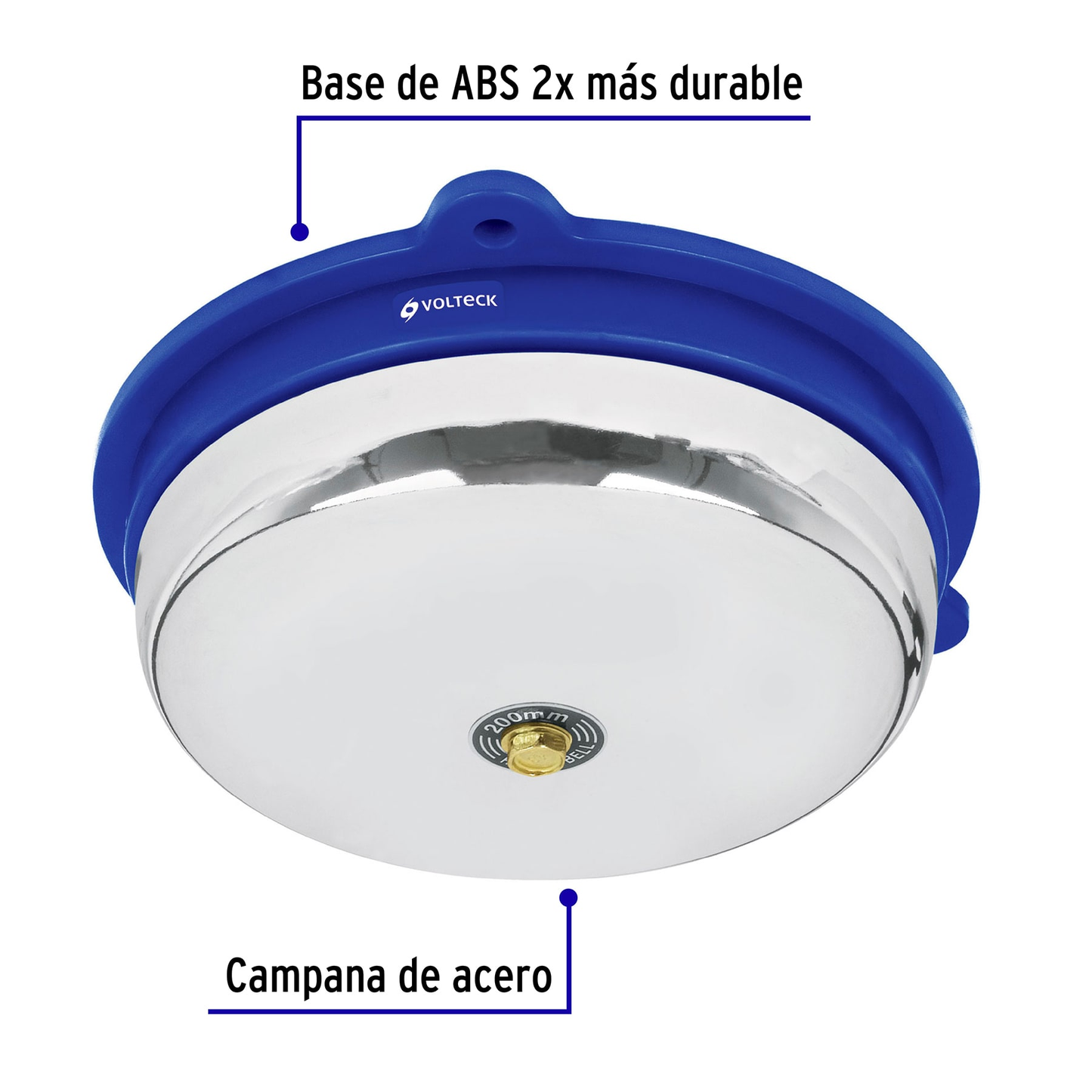 Timbre tipo campana, 8", Volteck