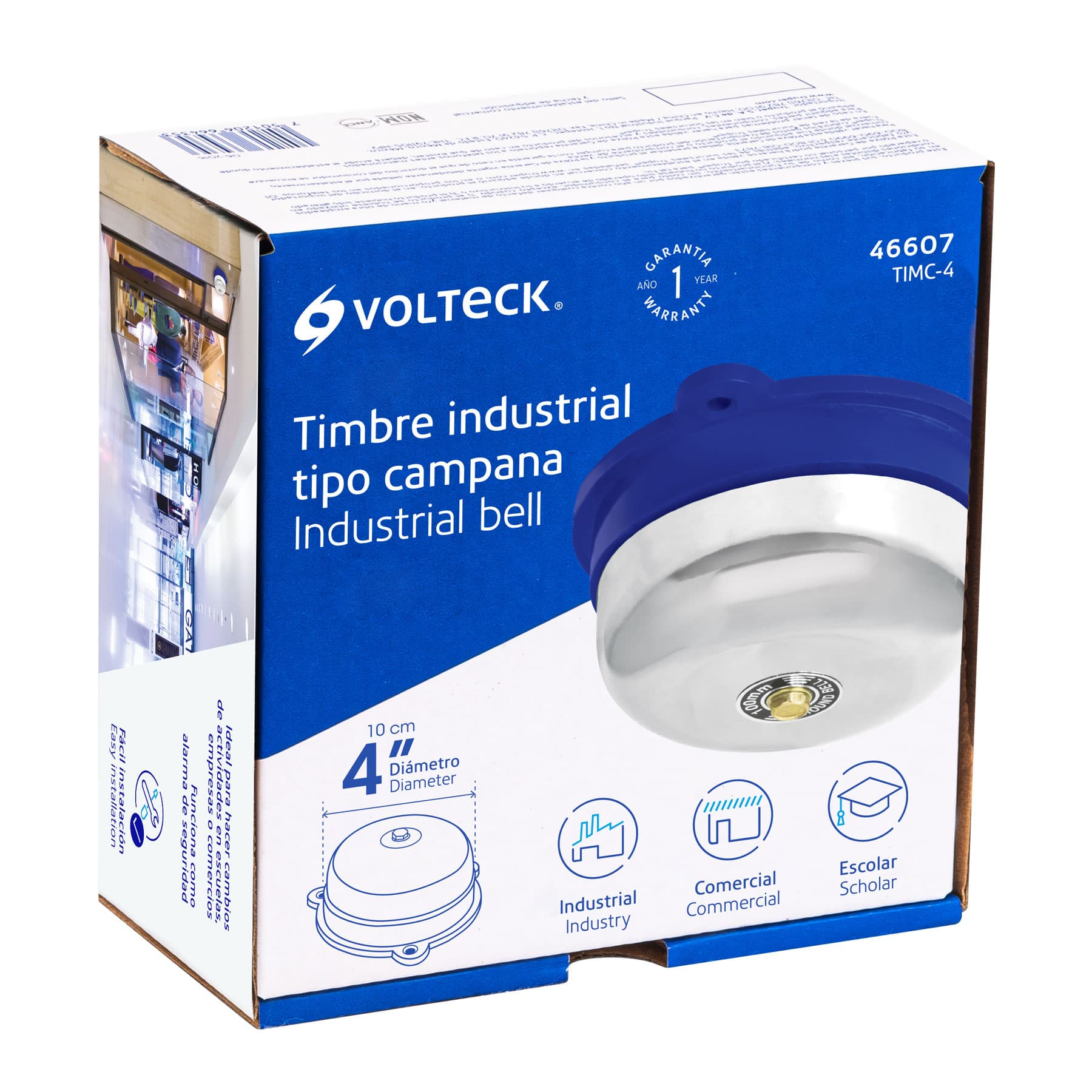 Timbre tipo campana, 4", Volteck