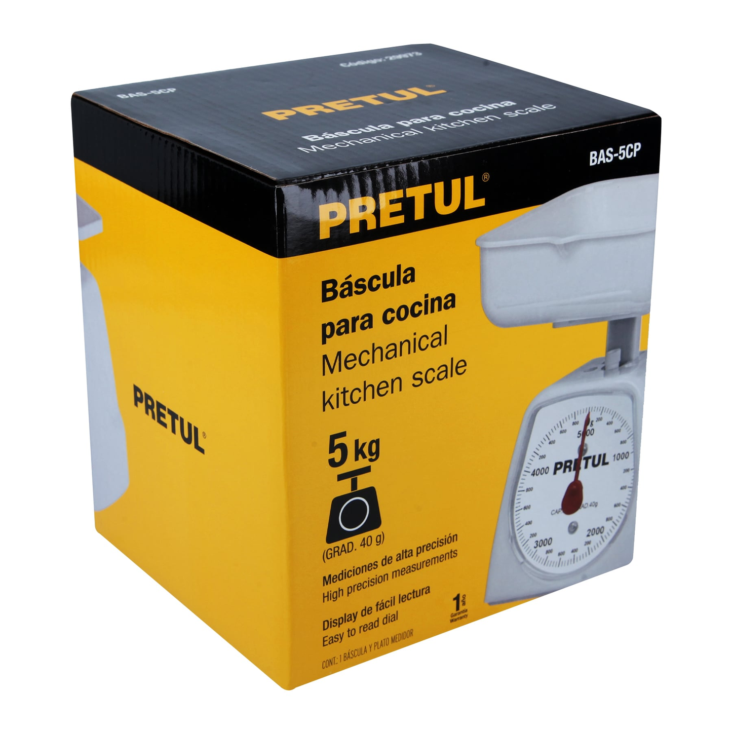 Báscula mecánica Pretul de cocina para 5 kg