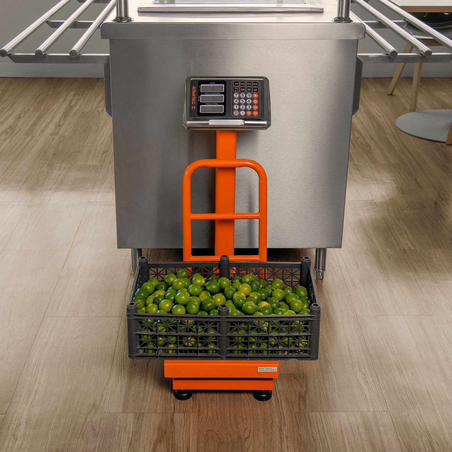 Báscula plegable de plataforma capacidad 100 Kg.