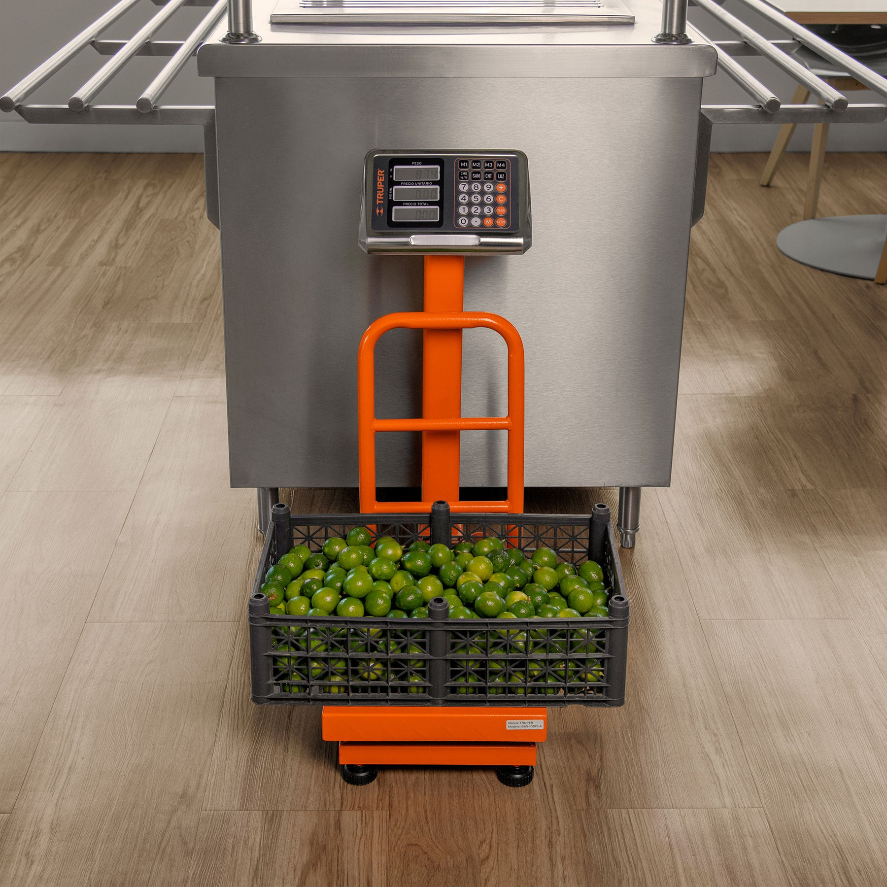 Báscula plegable de plataforma capacidad 100 Kg.