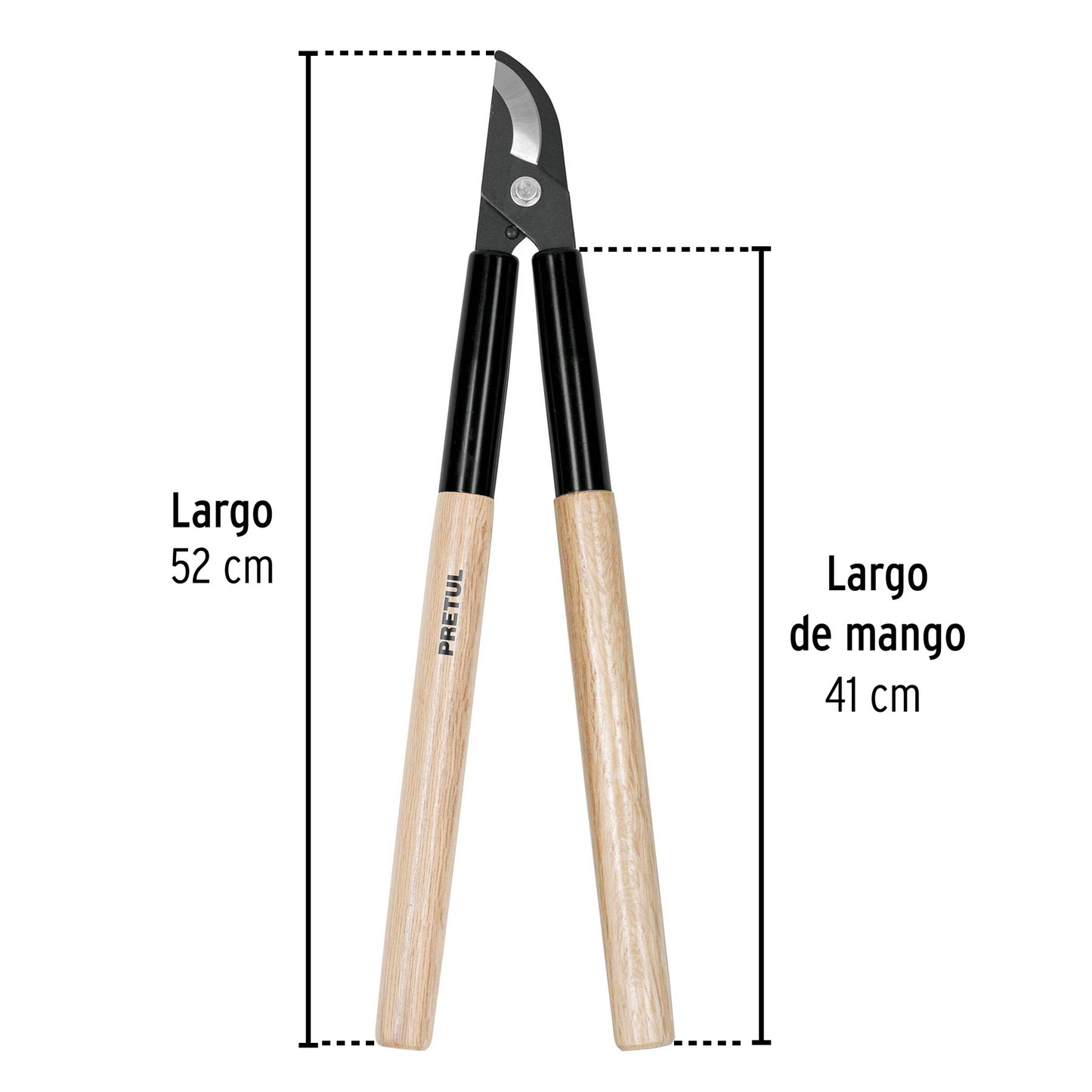 Tijeras para ramas 16", mango de madera, Pretul